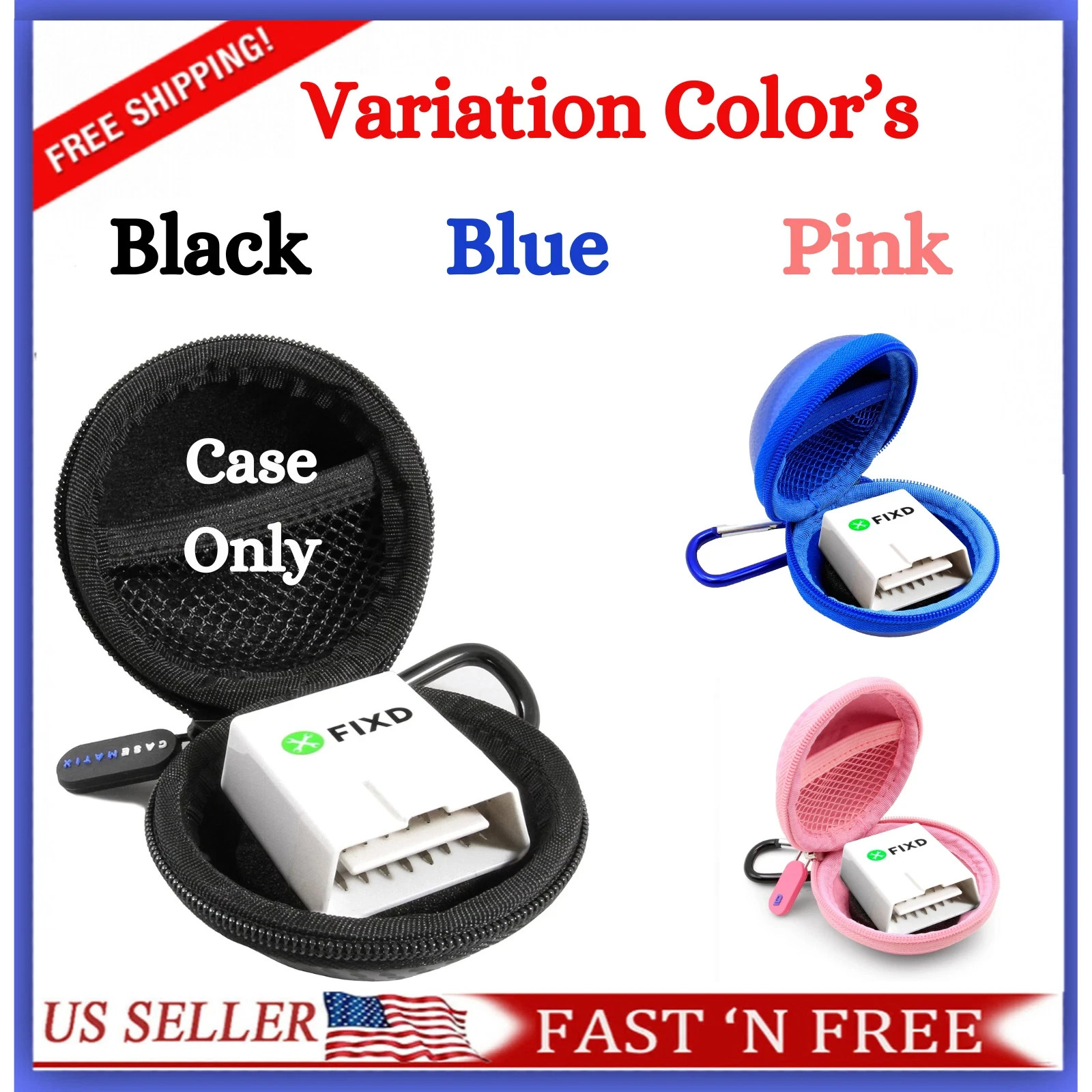 Bluetooth Car Diagnostic Tool Fixd Obd2 Auto Health Monitor Device Case Only New