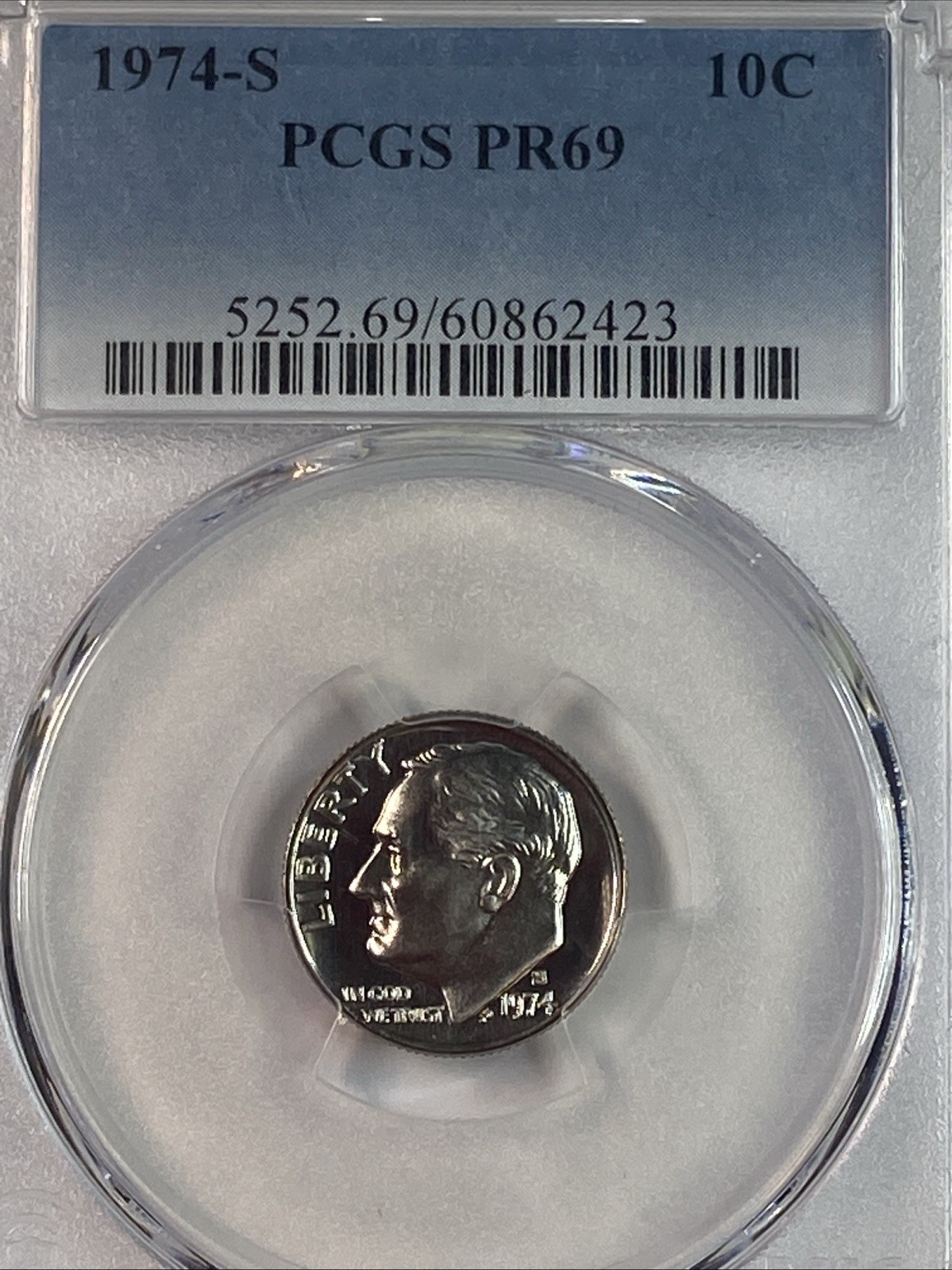 1974-S Proof Roosevelt Dime PCGS PR69