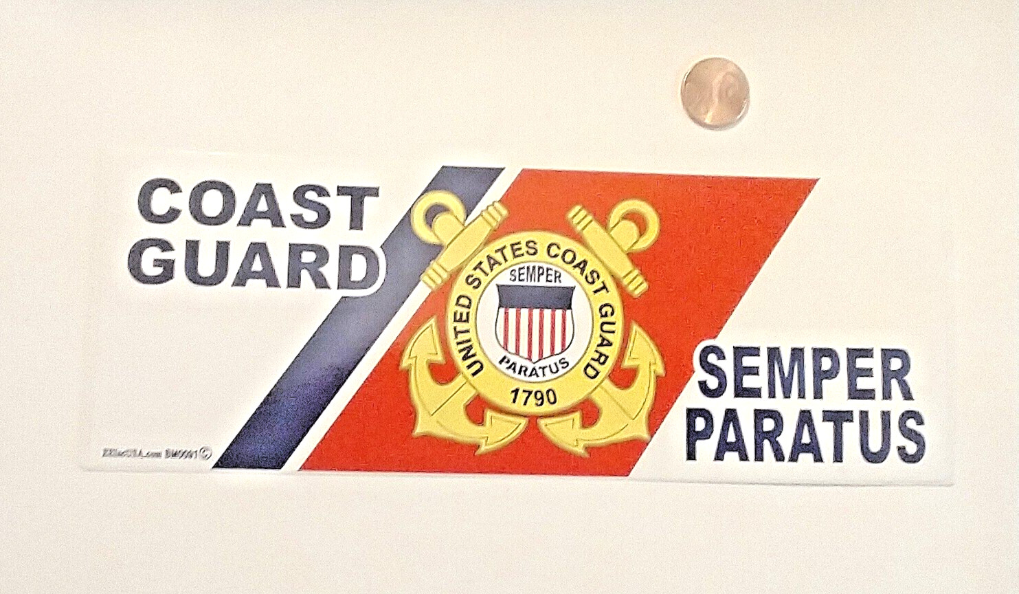 US Coast Guard Bumper Sticker Semper Paratus 3x9 Decal USCG Emblem Vinyl Patriot