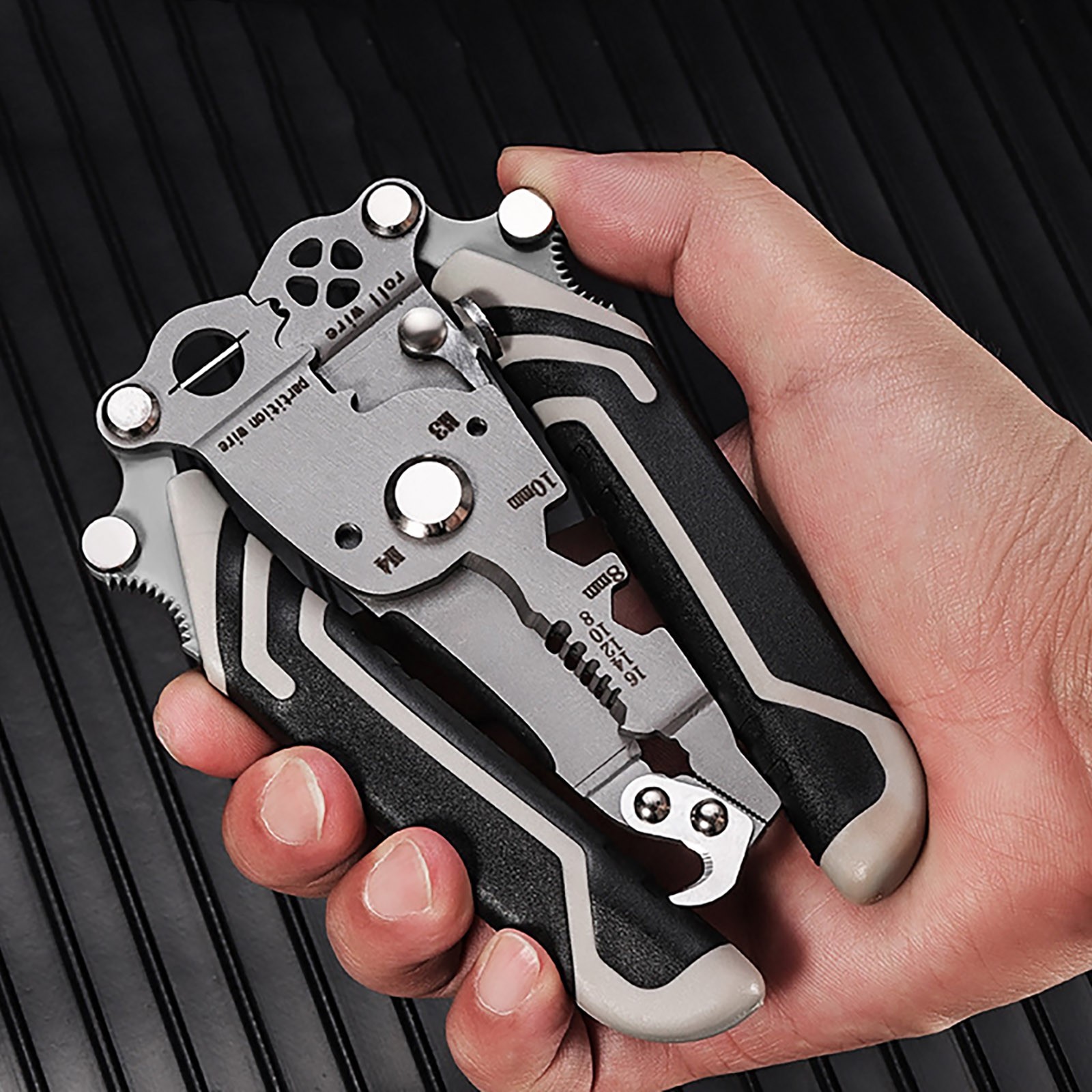 Multi-function Foldable Wire Stripper,Multifunctional Wire Stripper Tool 18-in-1