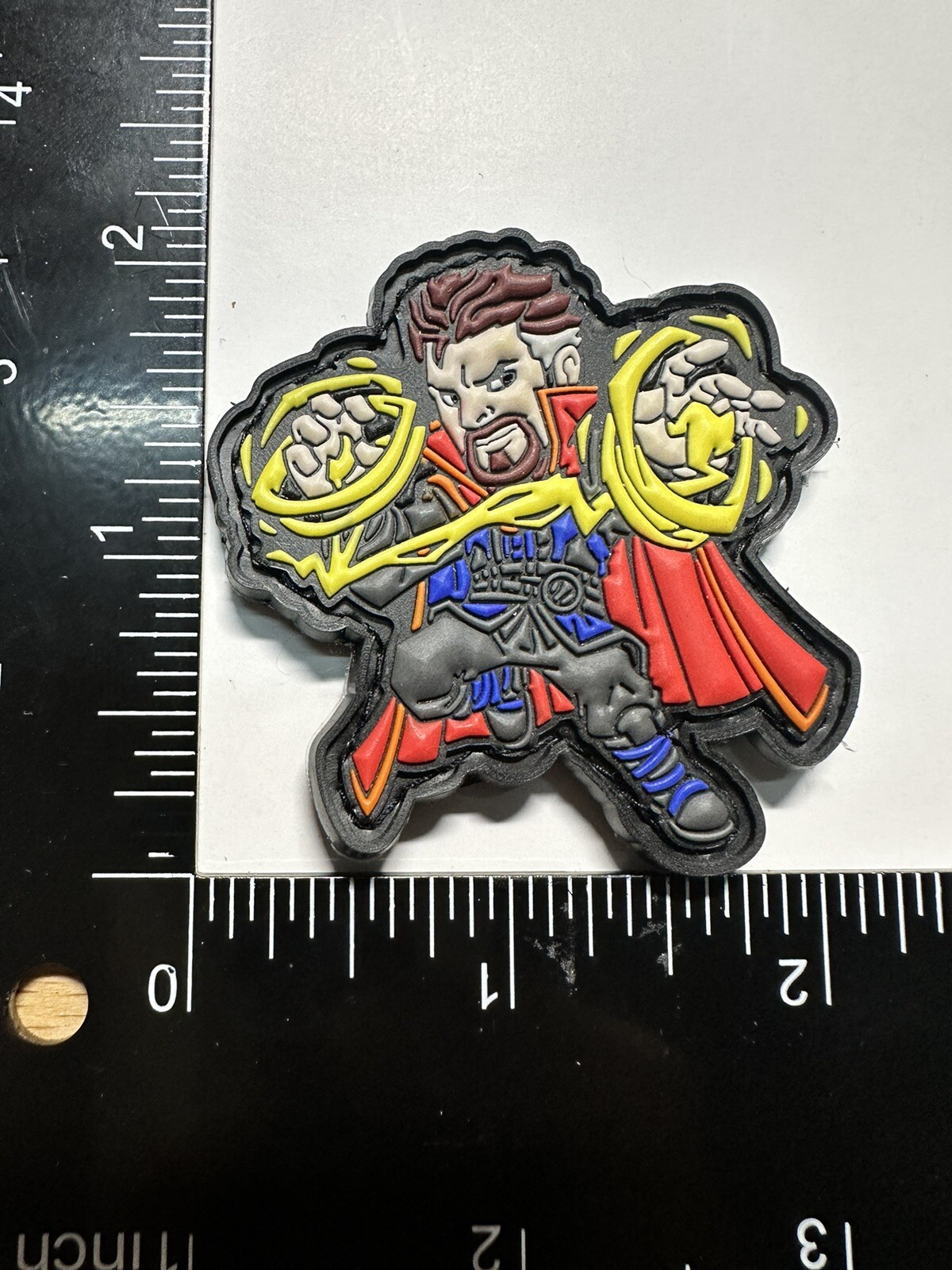 Dr Strange marvel avengers pvc rubber morale ranger eye patch Edc