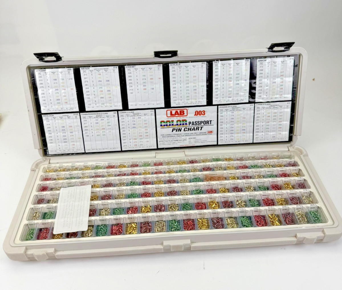 LAB .003 color passport pin kit Locksmith equipment LDKU3 Semi-Pro 3 Lock Smith