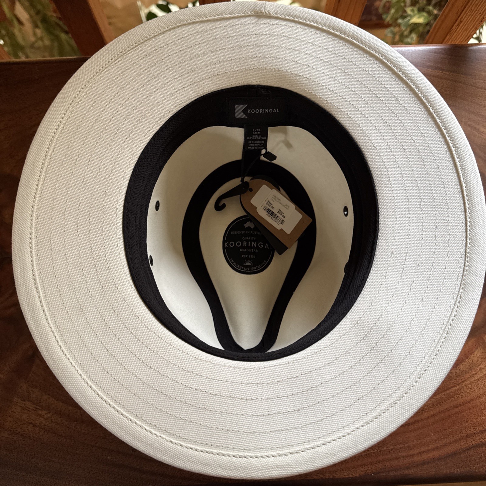 Kooringal Men's Safari Hat Beige Large 61 Cm New with Tags 100% Cotton