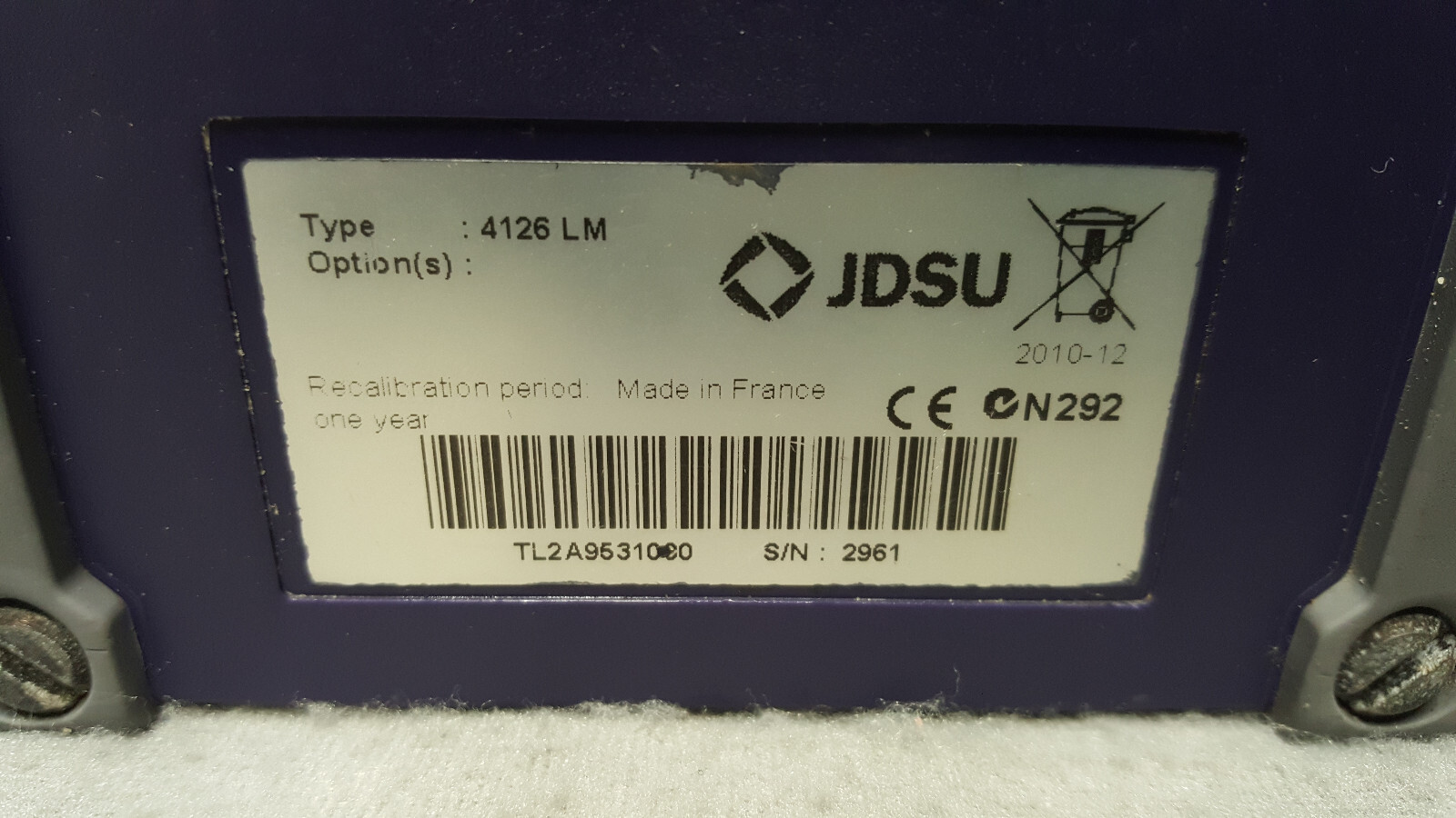 JDSU MTS4000 TYPE 4126 LM OTDR Power Meter