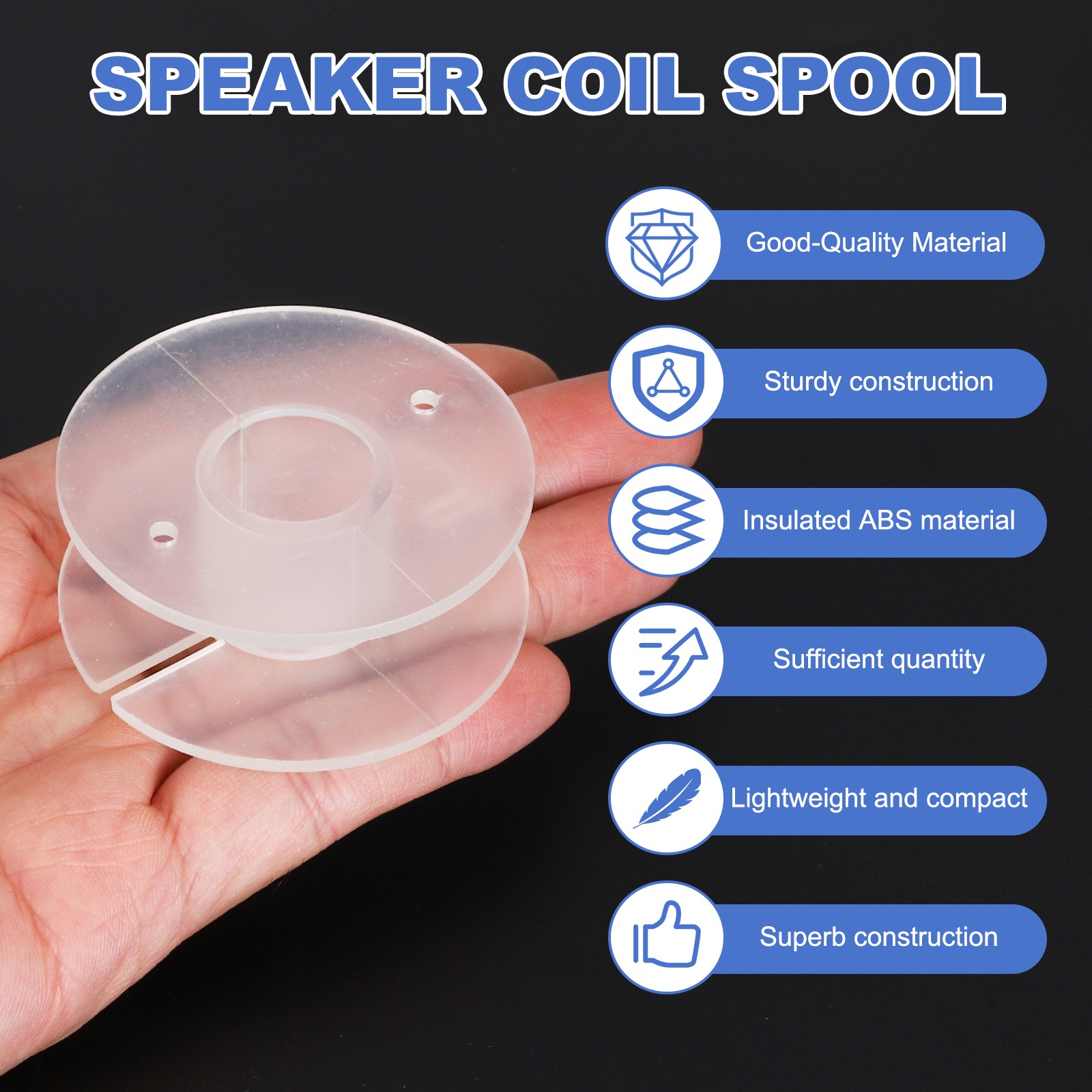 10pcs Speaker Crossover Bobbin Spools Coil, 56x23mm ABS Empty Spools