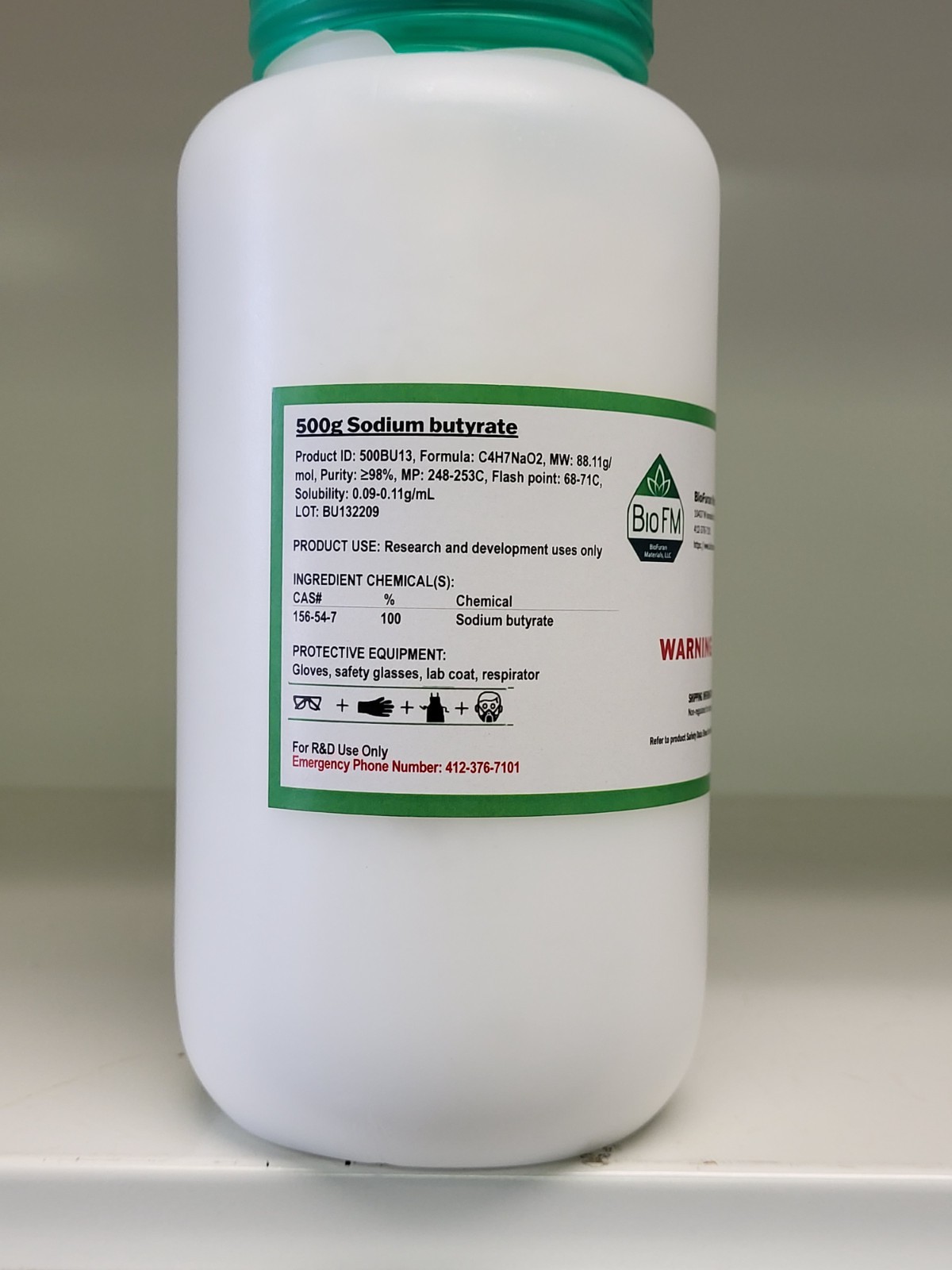 Sodium butyrate, CAS 156-54-7