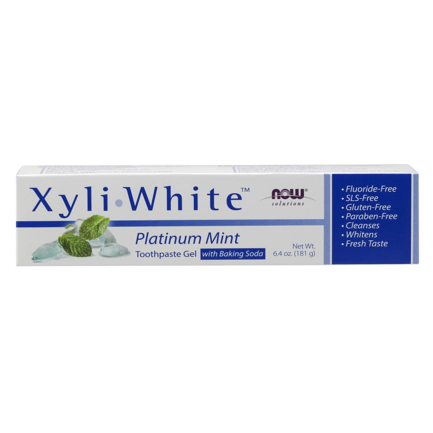 NOW Solutions, Xyliwhite™ Toothpaste Gel, Platinum Mint, Cleanses and Whitens, F