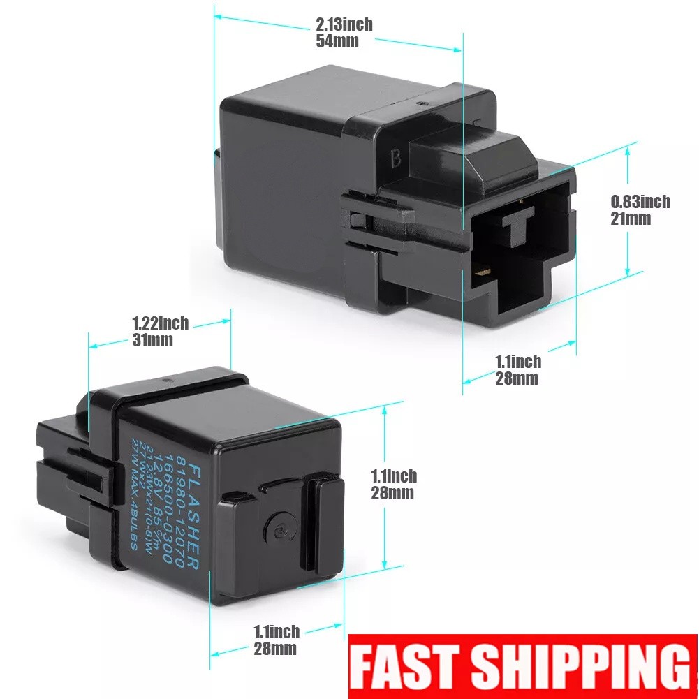 81980-12070 Flasher Turn Signal Hazard Relay 3-Pin For Toyota RAV4 Sienna Lexus