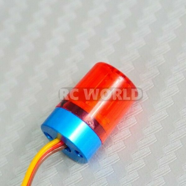RC 1/10 Round BEACON Flashing LED Police EMS Top Light RED -Large-