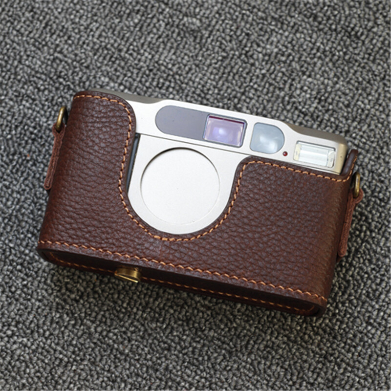 Handmade Camera Half Case Genuine Leather Protective Cover for Contax T2