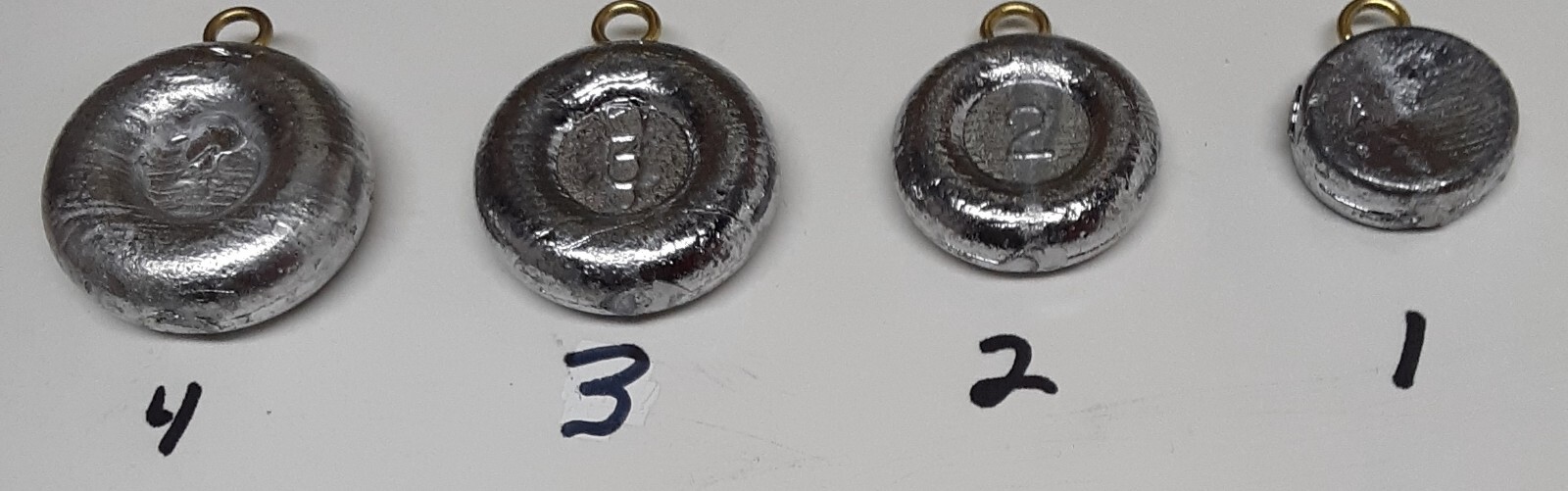 Coin Sinkers quantity 50 you choose size 1 oz  1-1/2 oz  2 oz  3 oz   4 oz