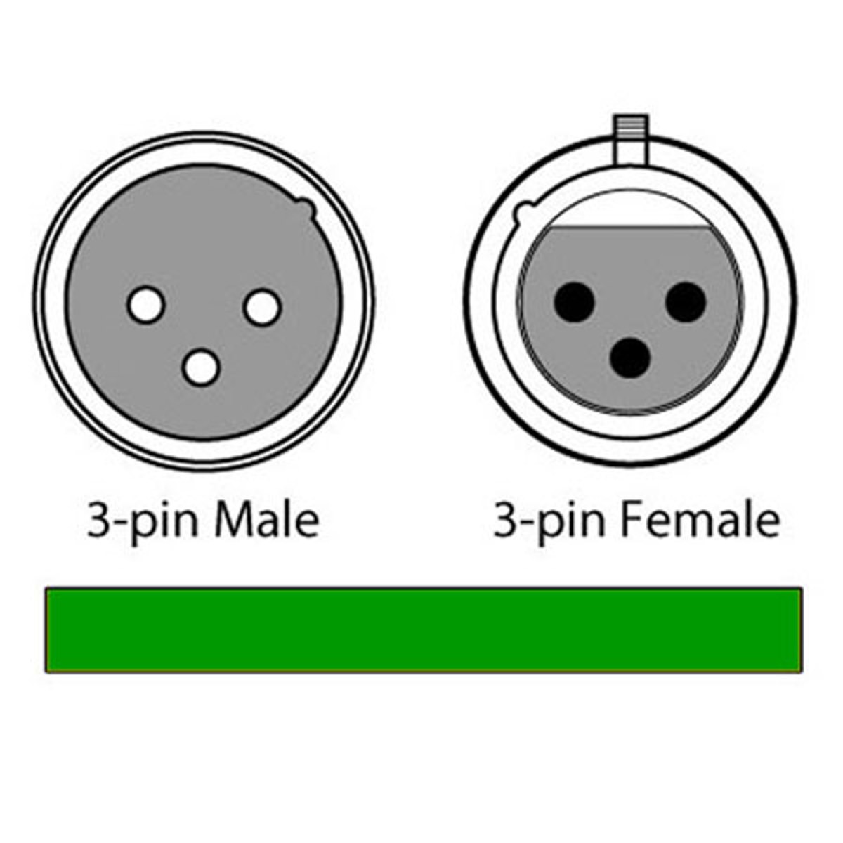 CHAUVET DJ 25' 3-Pin Male to 3-Pin Female DMX Cable, 24 AWG Gauge