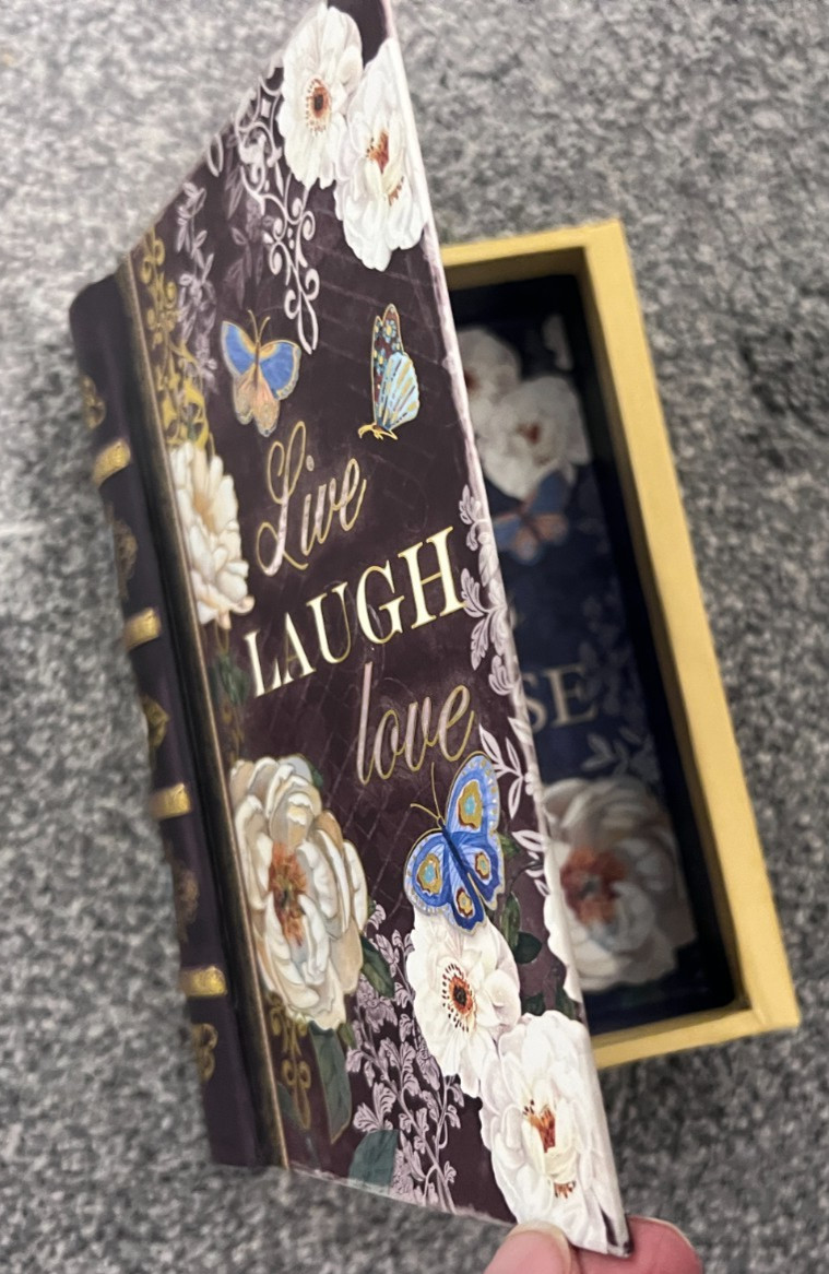 Punch Studio ~ Hollow Book Hideaway Book Safe ~  Live Laugh Love 4.5×6.5×1.75"