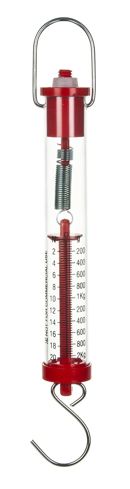 Labs Acrylic Tubular Spring Scale Dynamometer 20N/2kg Capacity Force Meter