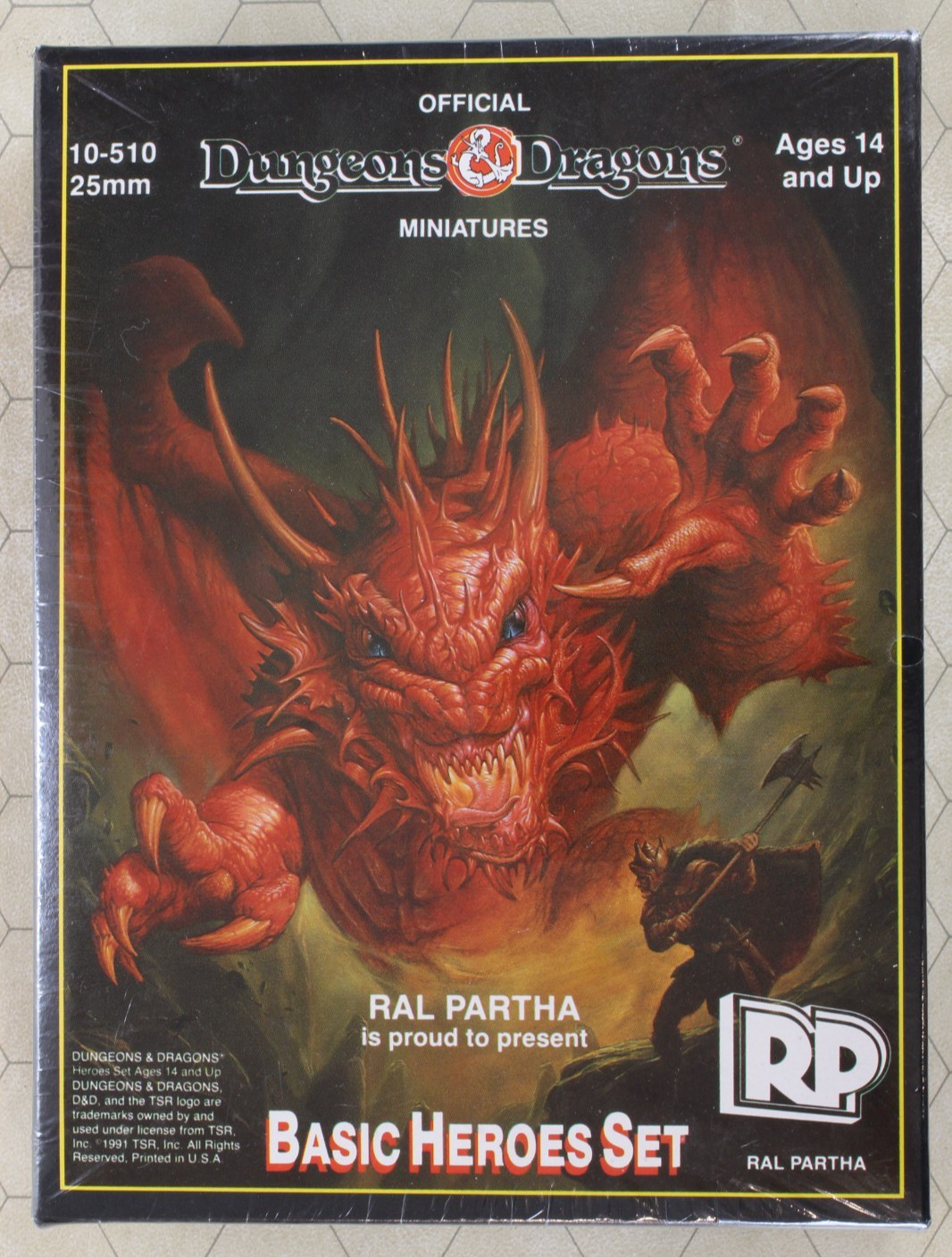 AD&D Dungeon & Dragons BASIC HEROES SET metal minis Box RAL PARTHA 1991 #10-510
