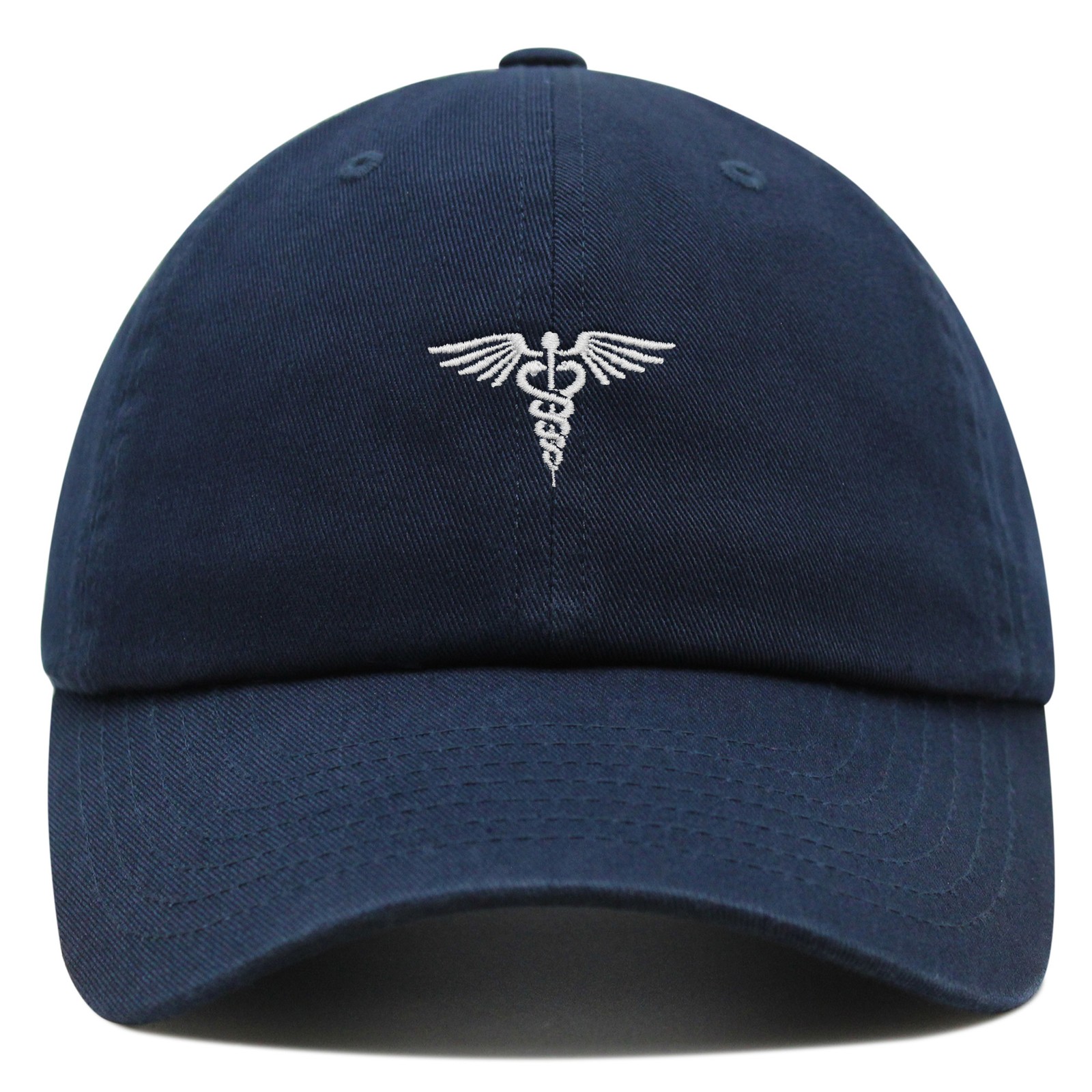 JPAK Medical Caduceus Symbol Premium Dad Hat Cotton 6-Panel Curved Brim