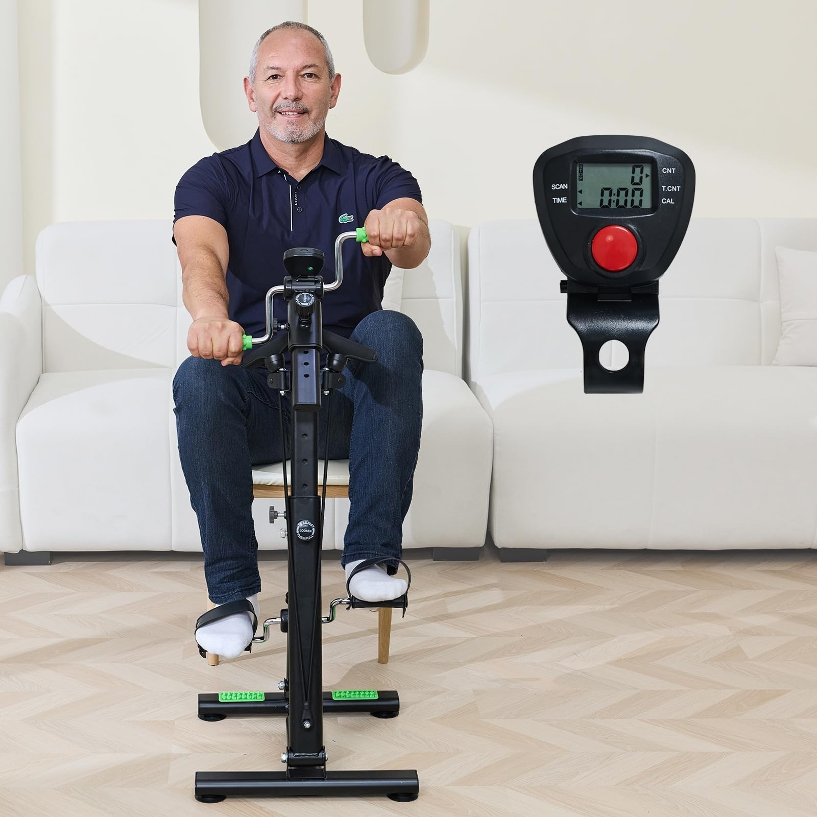 Pedal Exerciser Bike for Seniors, Hand and Leg Exercise Equipment for Knee an...