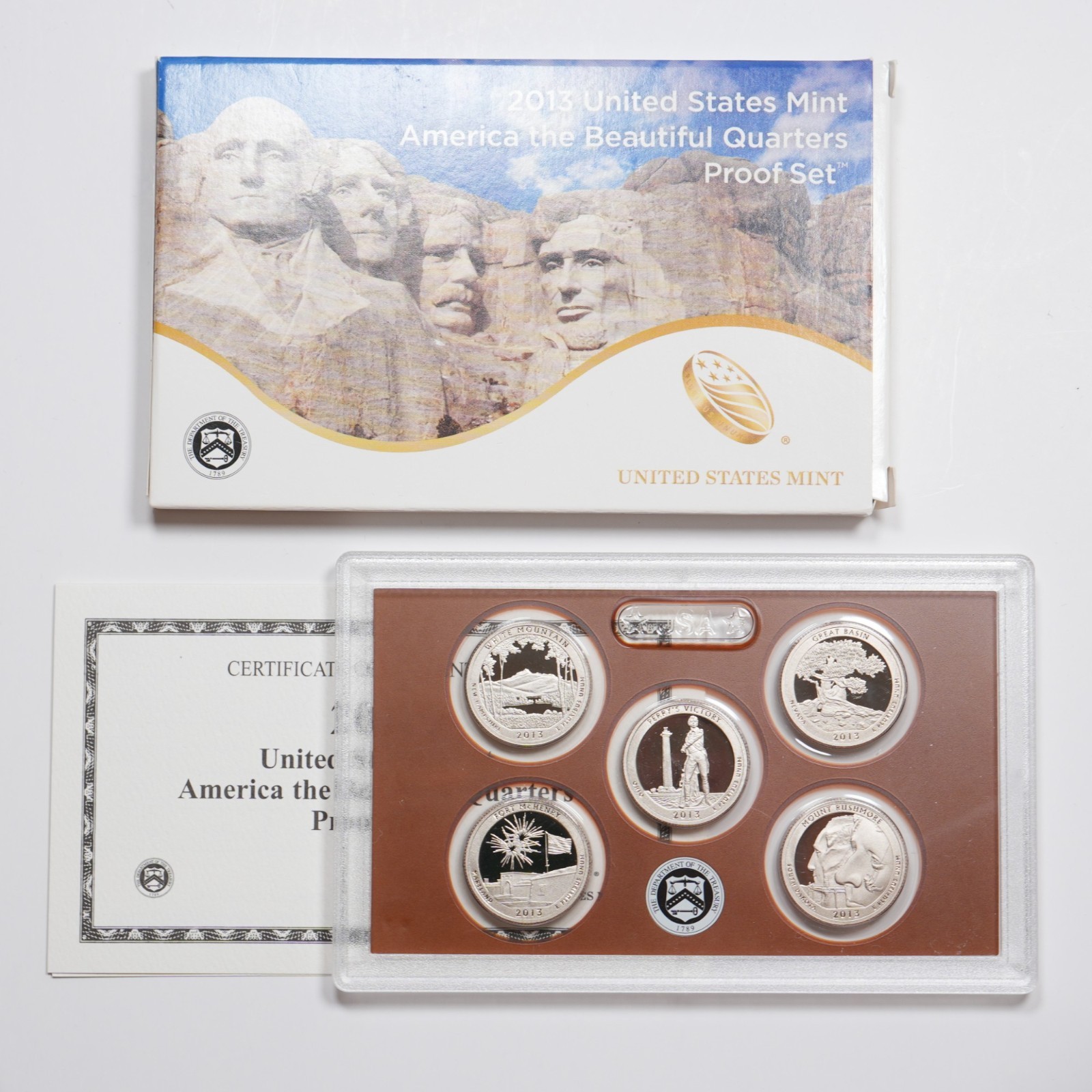 2013-S US Quarters Proof Set - America the Beautiful ATB - 5-Coin Clad