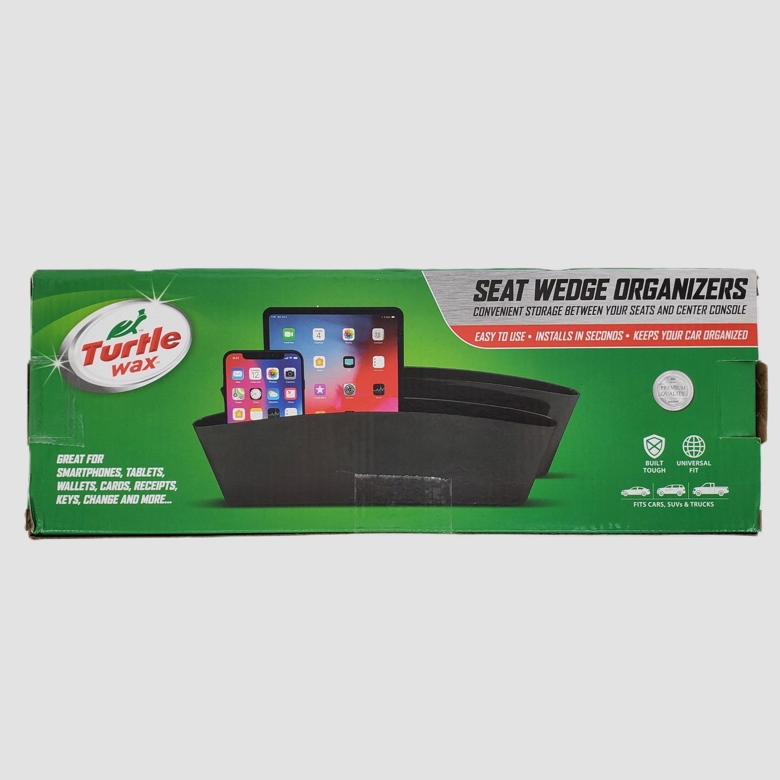 Turtle Wax Seat Wedge Organizers 2 Pack Black Universal Fit Car Storage New
