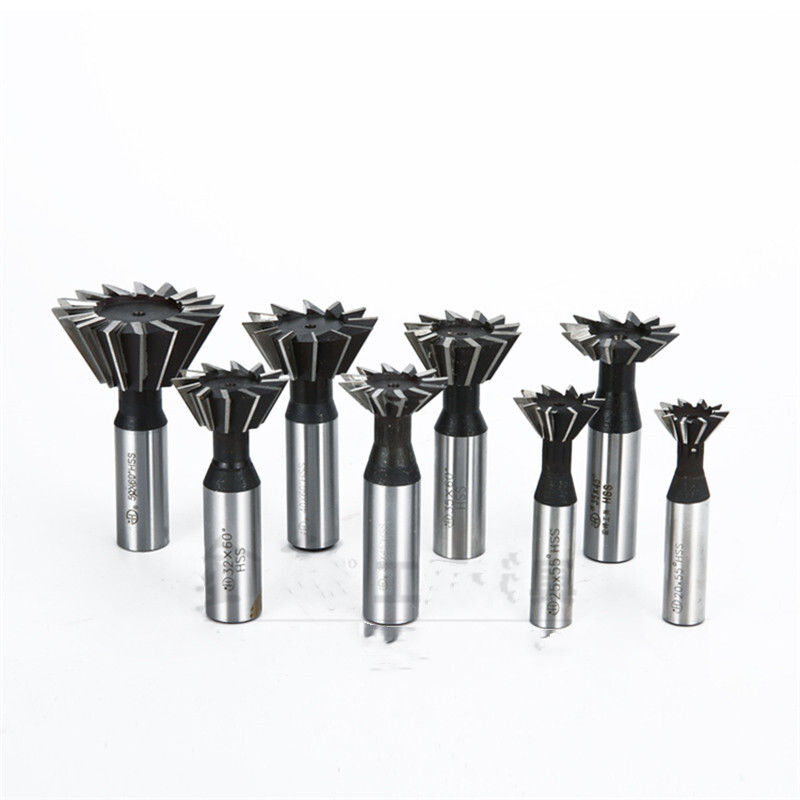 45° 55° 60° HSS Straight Shank Dovetail Cutter End Mill Bit 45 55 60 Degree