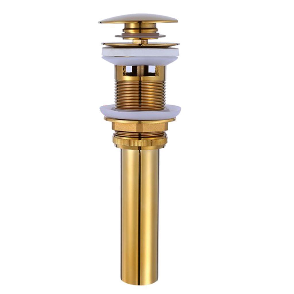 5/8" Bathroom Lavatory Vessel Basin Sink Brass Pop Up Gold Drain Overflow KD204