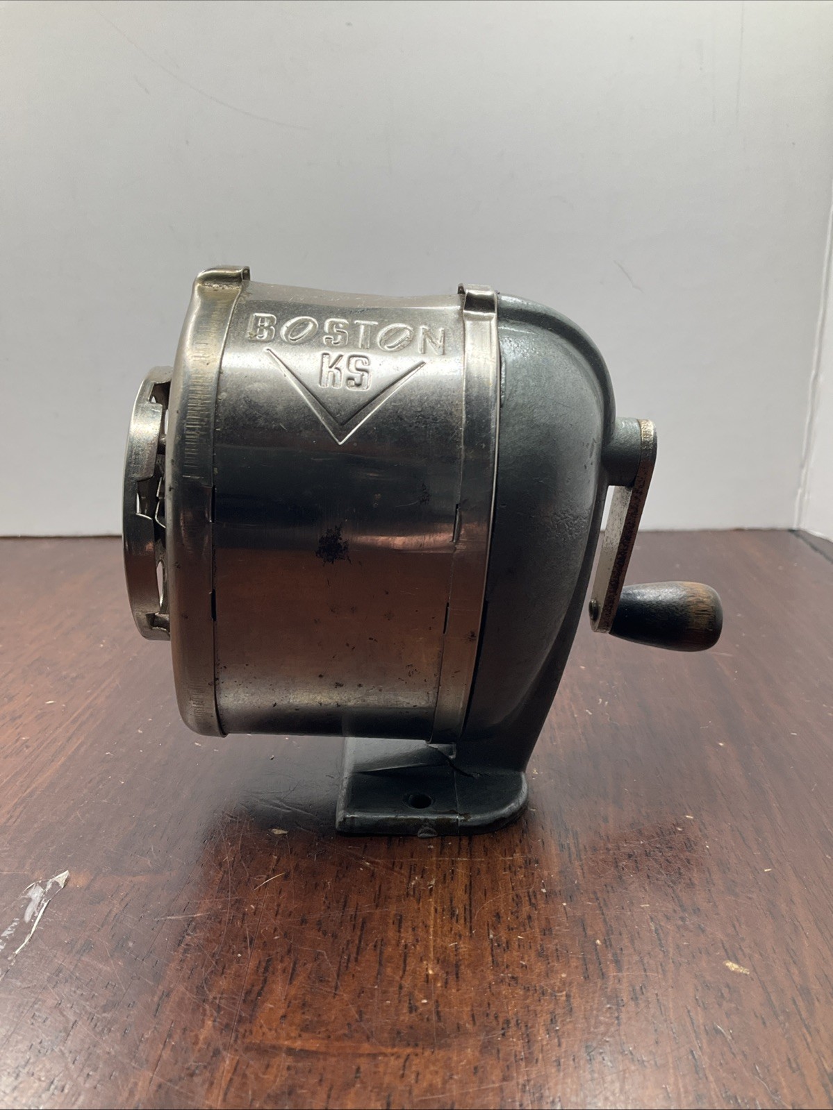 Boston KS Vintage Hand-Crank Pencil Sharpener