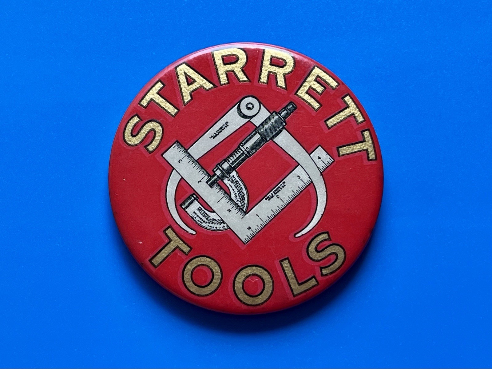 Vintage Starrett Machinists Tools Advertising Pocket Mirror
