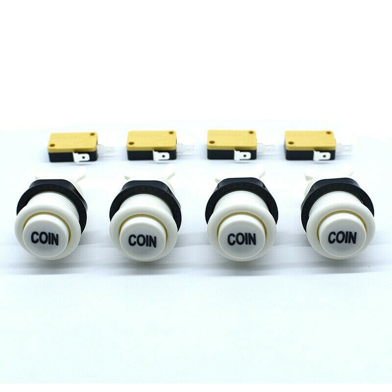 4 × HAPP Style Arcade COIN Push Button Game Player Start Microswitch JAMMA MAME