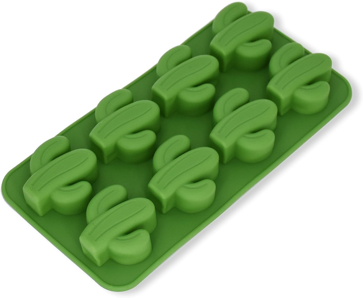 8-Cavity Cactus Ice Cube Tray, Food-Grade Silicone Mold for Chocolate, Candy, Co