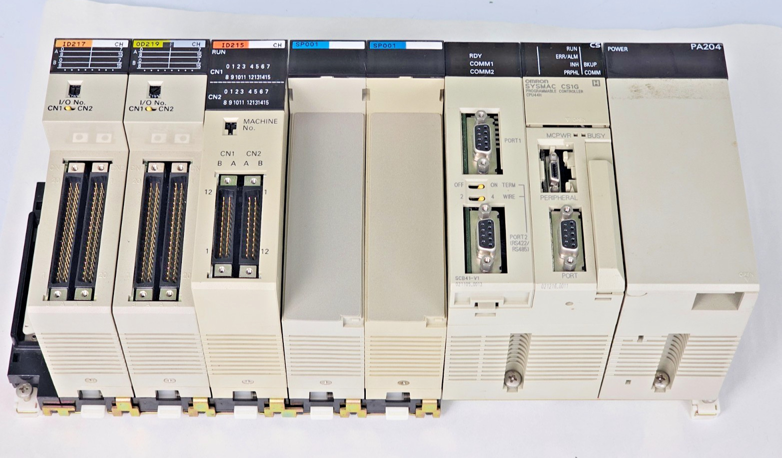 OMRON PLC C200HW-PA204,C200H-SP001,C200H-OD219,C200H-ID215,C200H-ID217