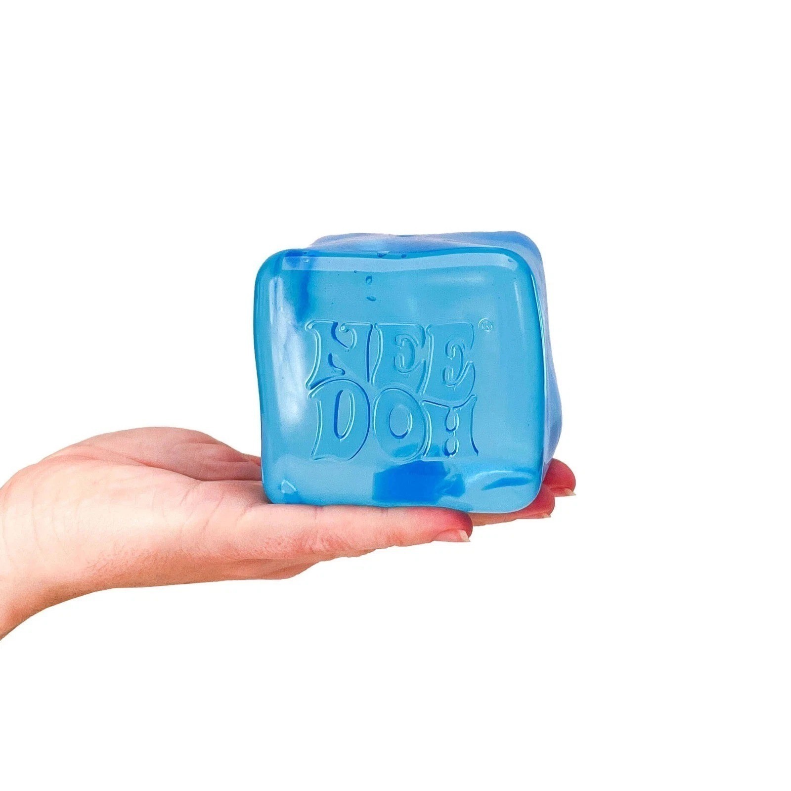 Nee Doh Nice Cube - Super Solid Squish! (Blue) - Brand New-Free Shipping USA