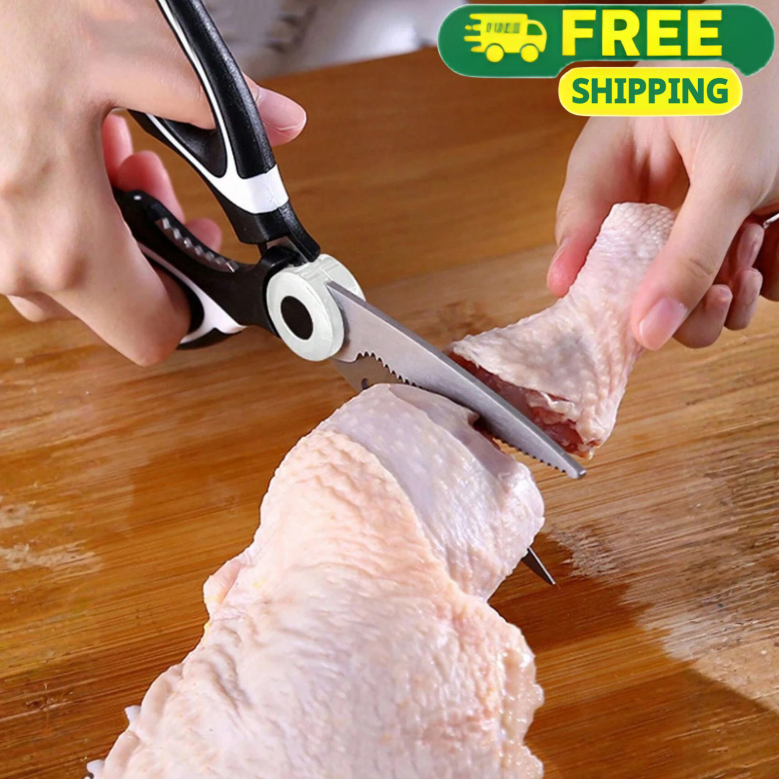 Kitchen Scissors Heavy Duty Stainless Steel Chefs Chicken Bone Shear Cutter Tool