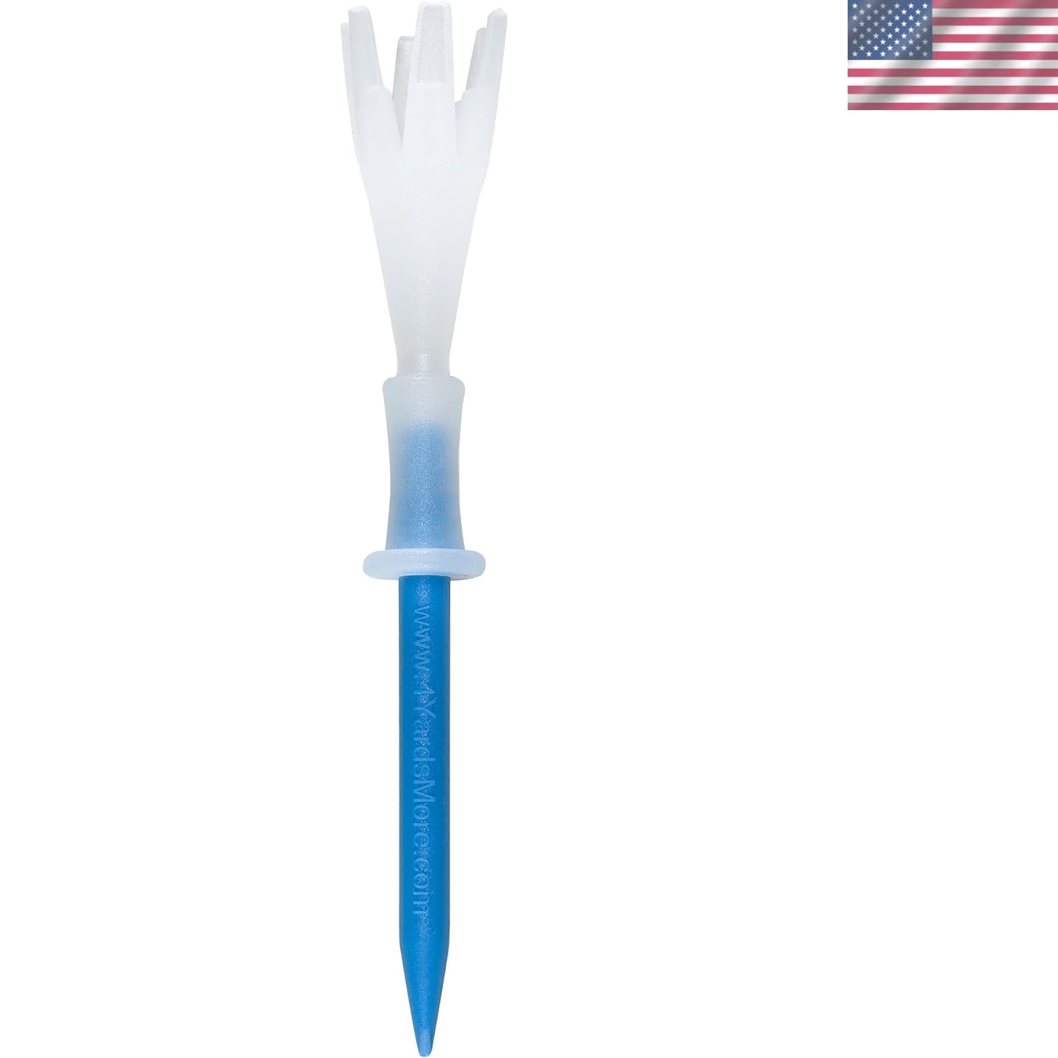 Durable 4 Count Pack of 3 1/4 Inch Blue Golf Tees - Enhance Your Golf Game