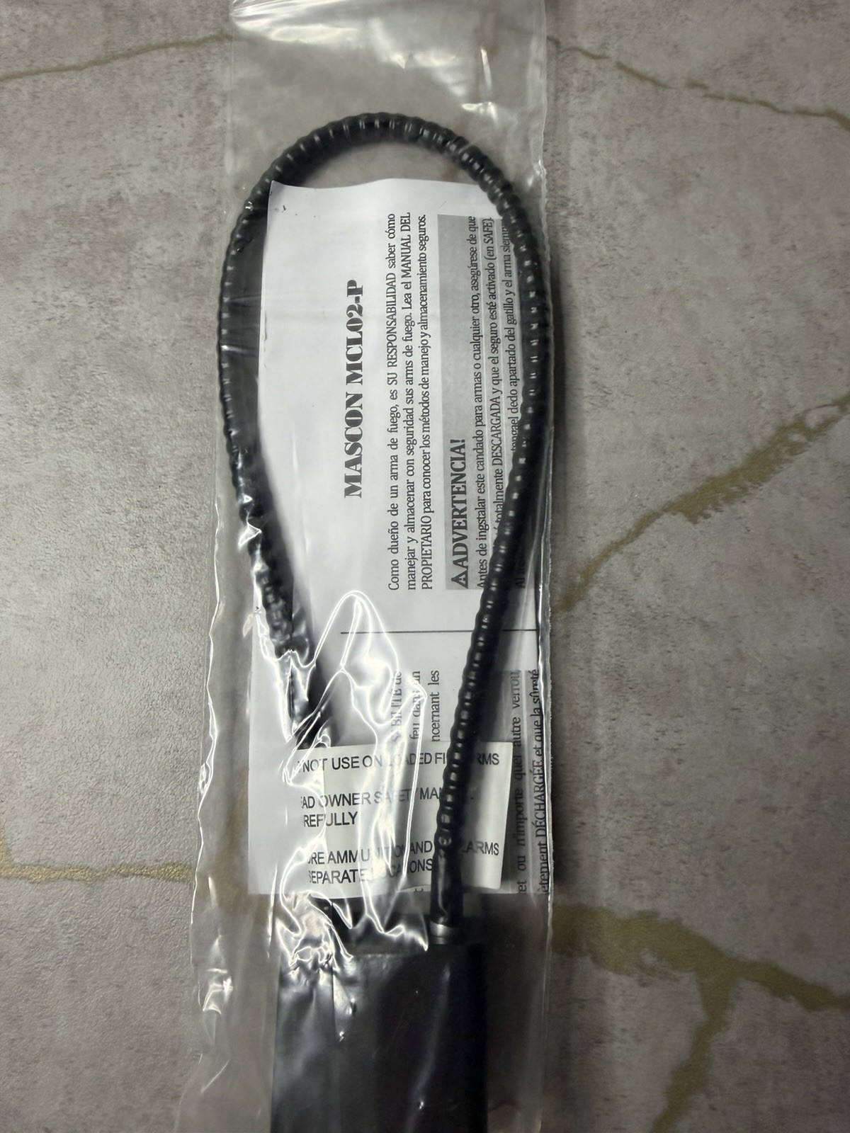 Gun Safety Cable Lock Steel Two Keys 8 Inches New Sealed Unopened Orange