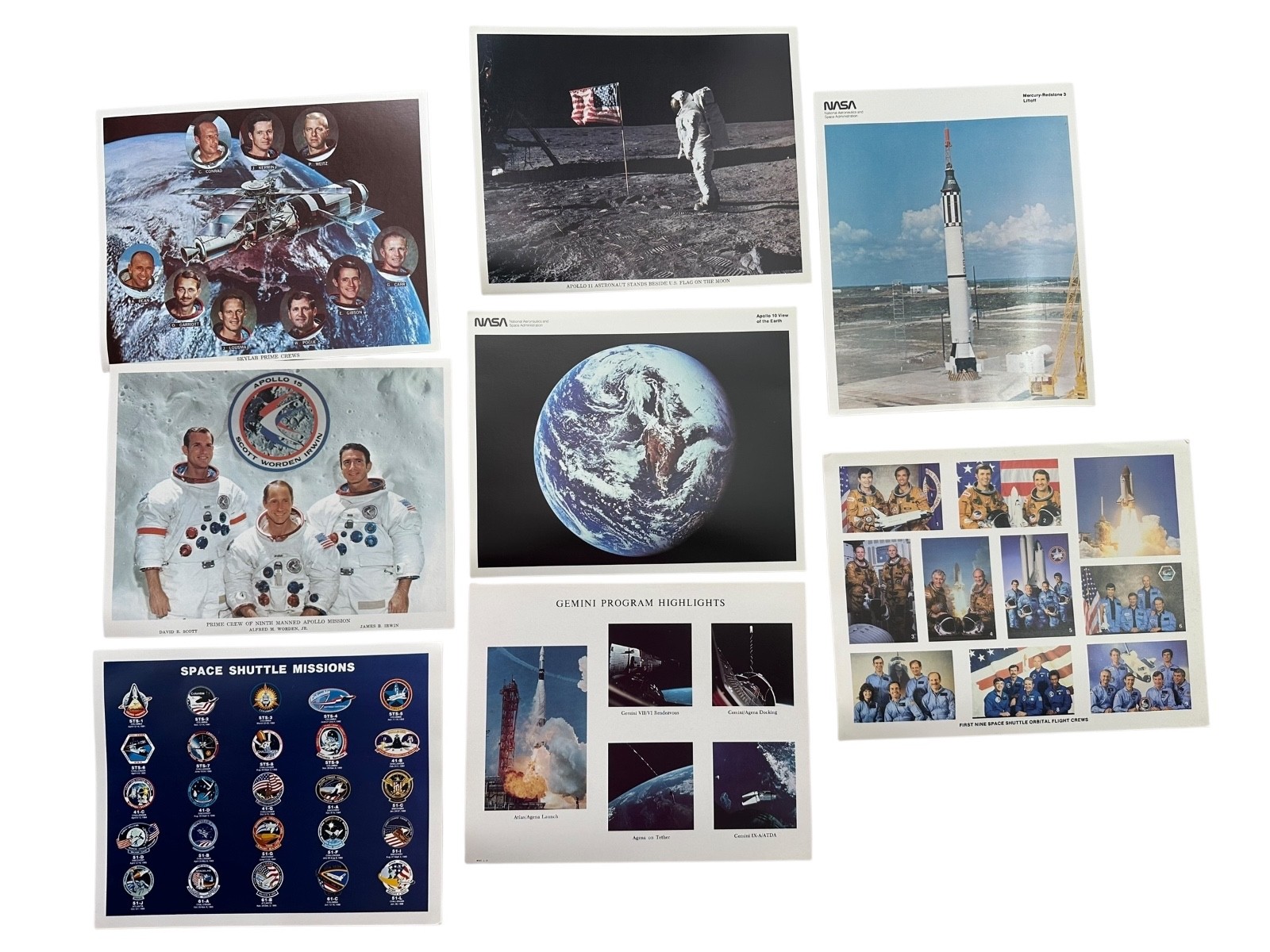 8 NASA Color Photos 1980s National Aeronautics & Space Administration 8" x 10"