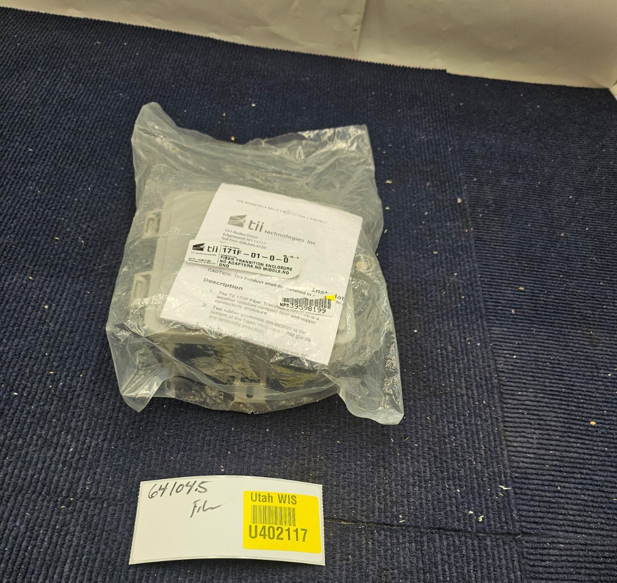 Tii Technologies 171F-01-0-0 Fiber Optic Wall Mount Splice Enclosure Replacement