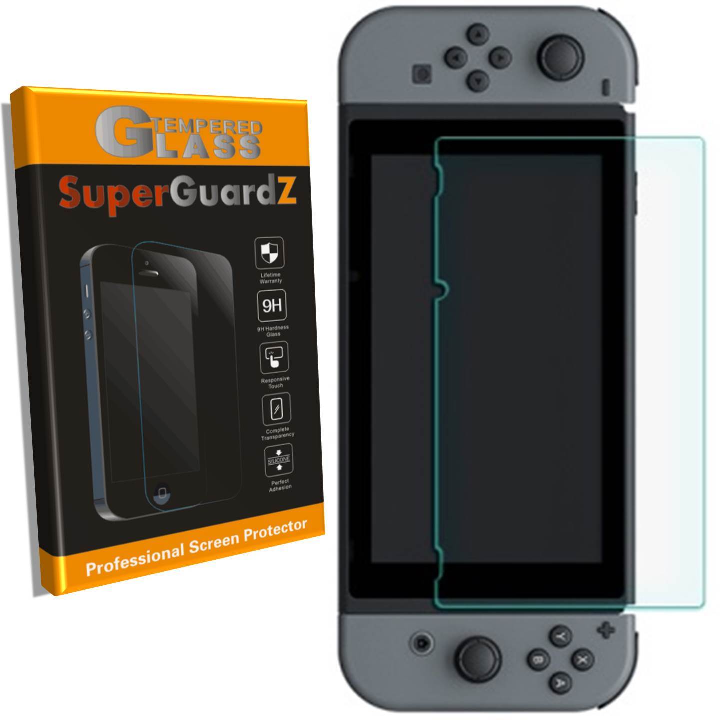 2X SuperGuardZ® Tempered Glass Screen Protector Guard Shield For Nintendo Switch