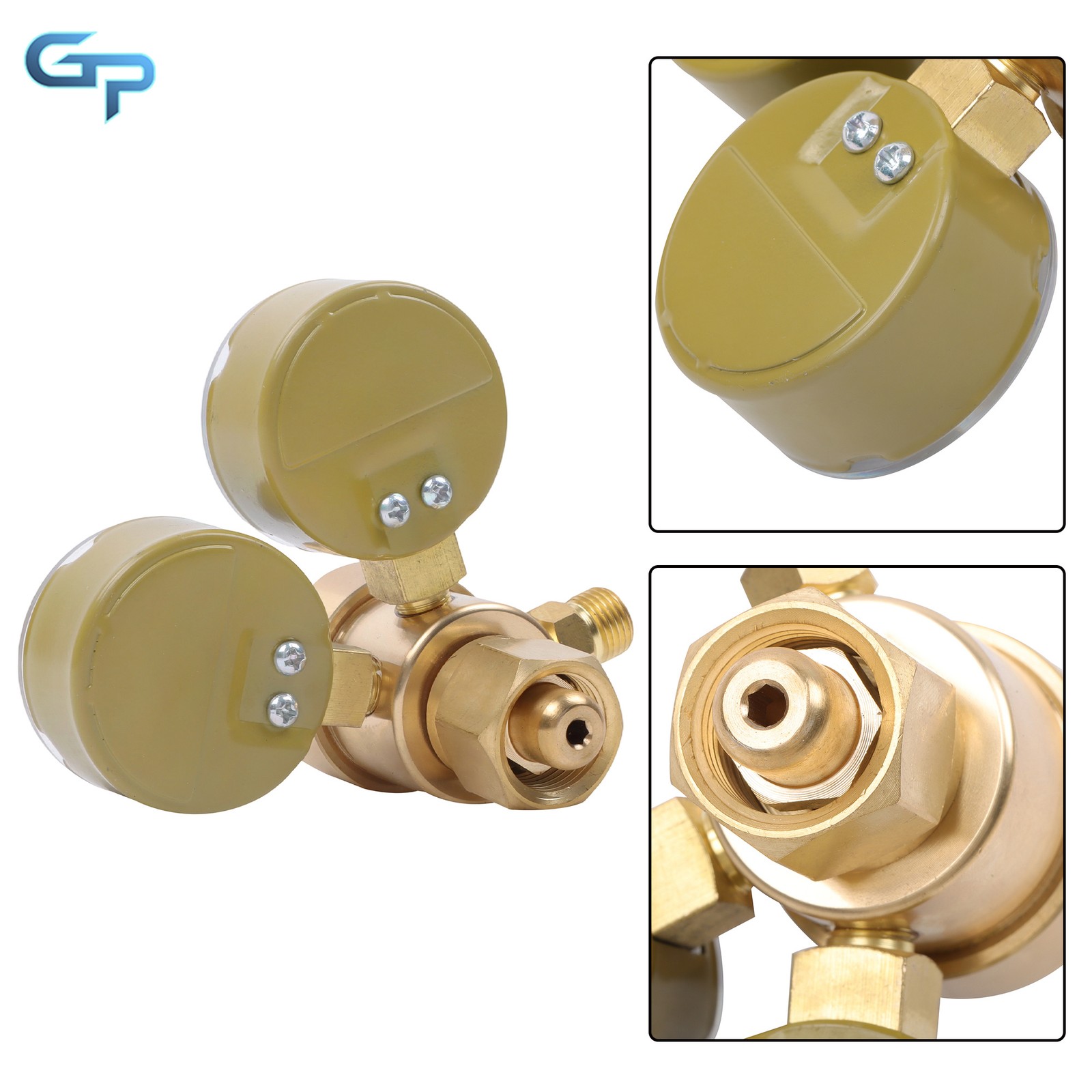 Professional Welding Oxygen Regulator, 2" Gauge Brass Design, CGA540 Fitting