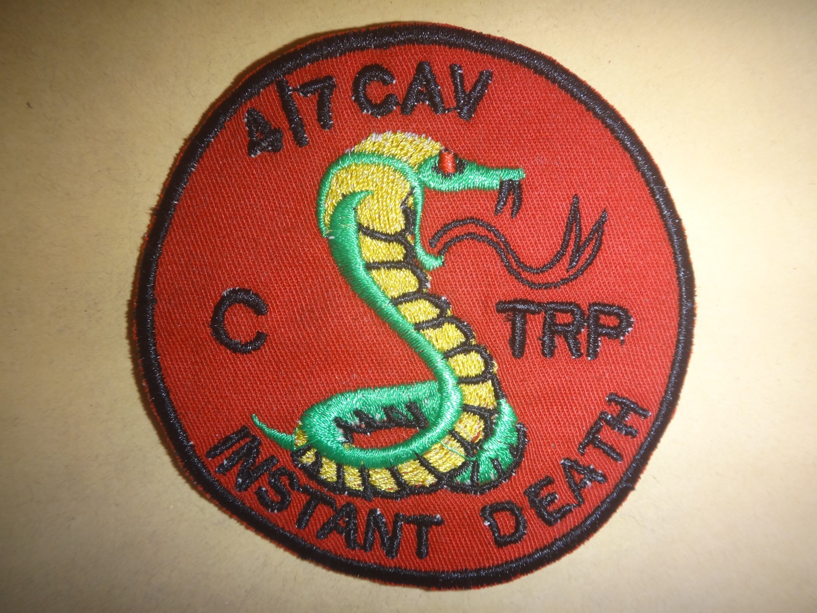 Vietnam War C Troop 4th Squadron 7th Cavalry Regiment INSTANT DEATH Patch