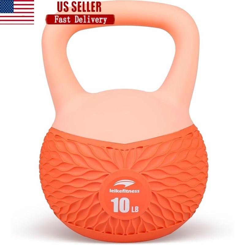 Soft Kettlebell Cushioned Base Extra Wide Handles Home Gym Safe Durable Fitness