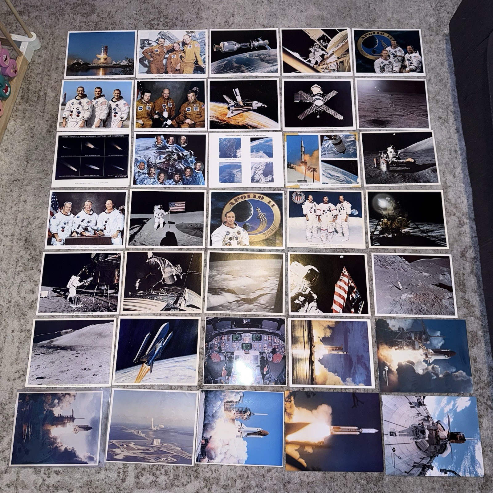 NASA Space Shuttle Astronaut Photo Lot (35x) 8.5x11 Vintage NASA Employee Estate