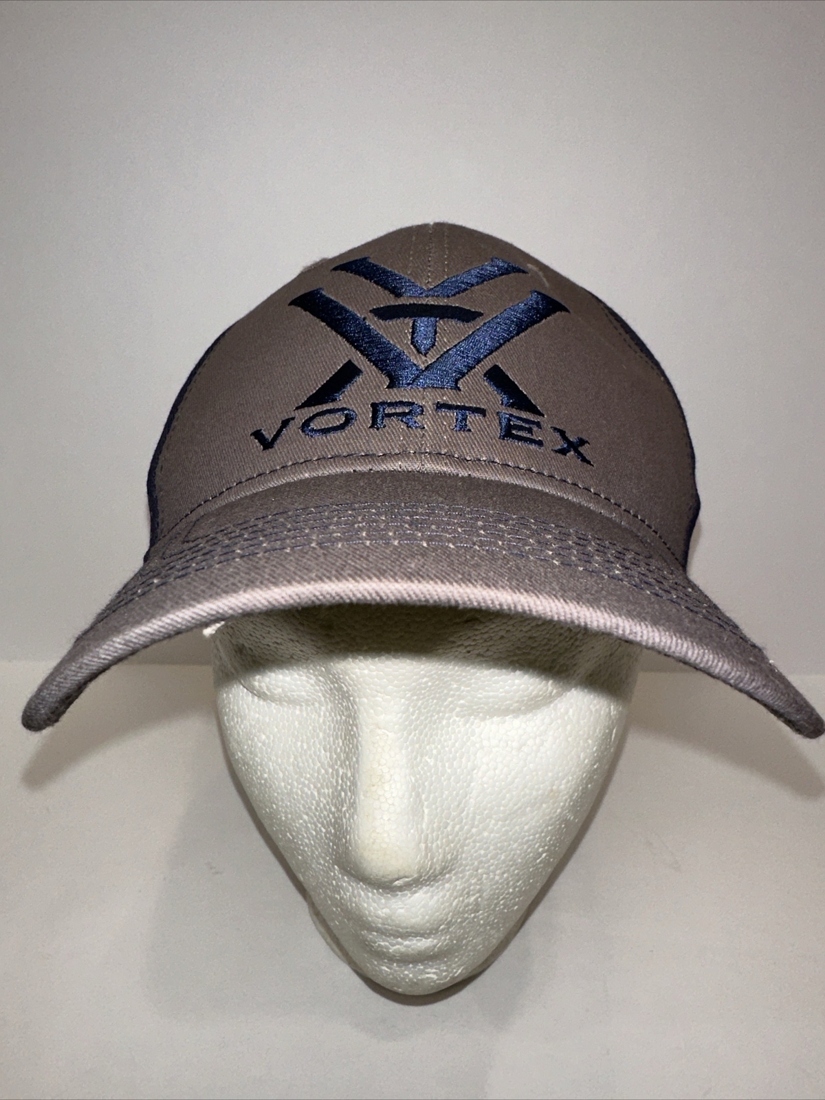 Vortex Snap Back Strap Gray and Blue Hat by Vortex Pristine Condition