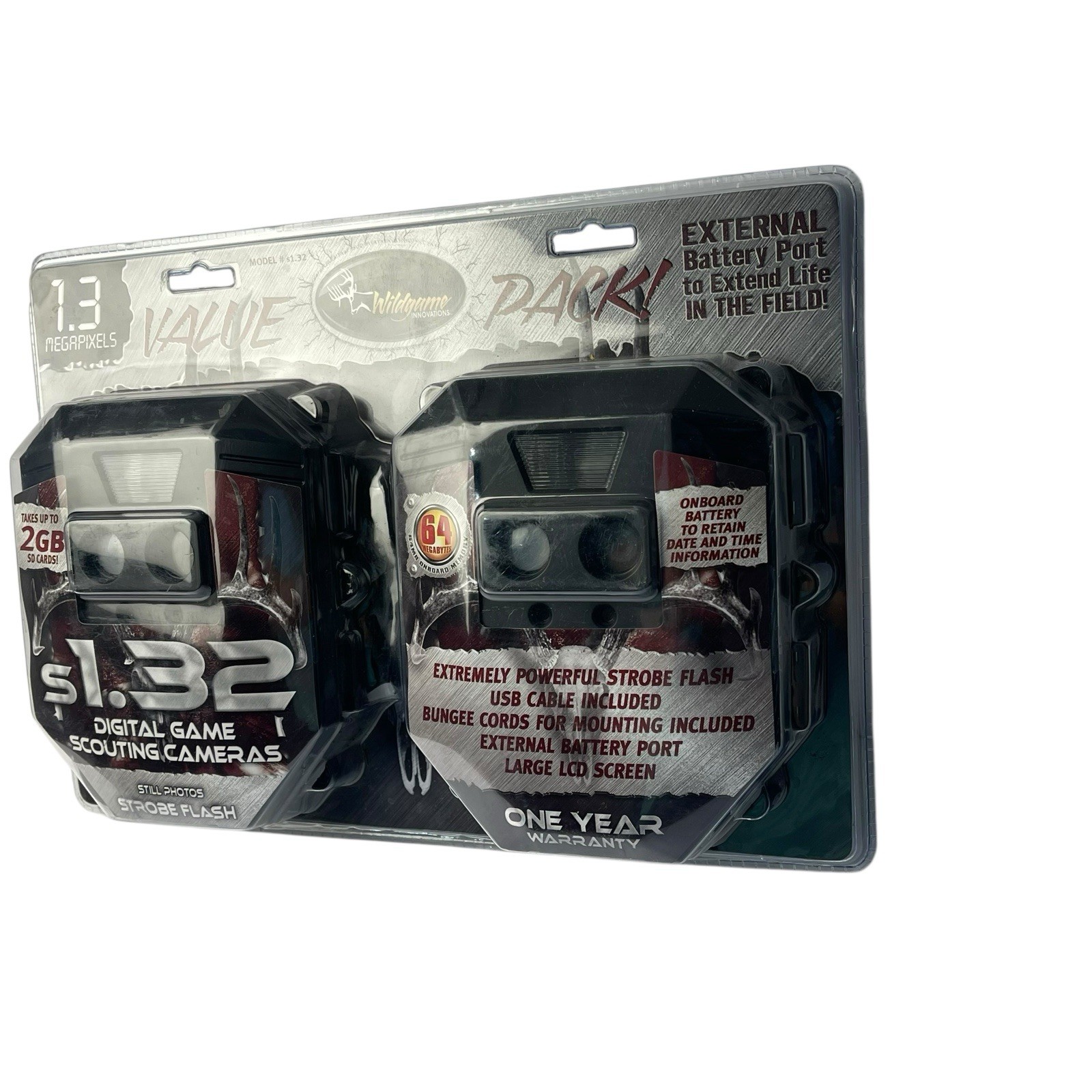 Wildgame Innovations 1.3 Megapixels Digital Camera Value Pack Model s1.32 NEW