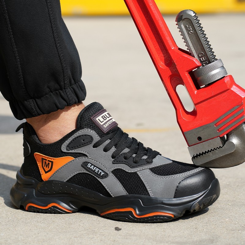 Mens Work Boots Steel Toe Safety Shoes Indestructible Sneakers Lightweight Shoes