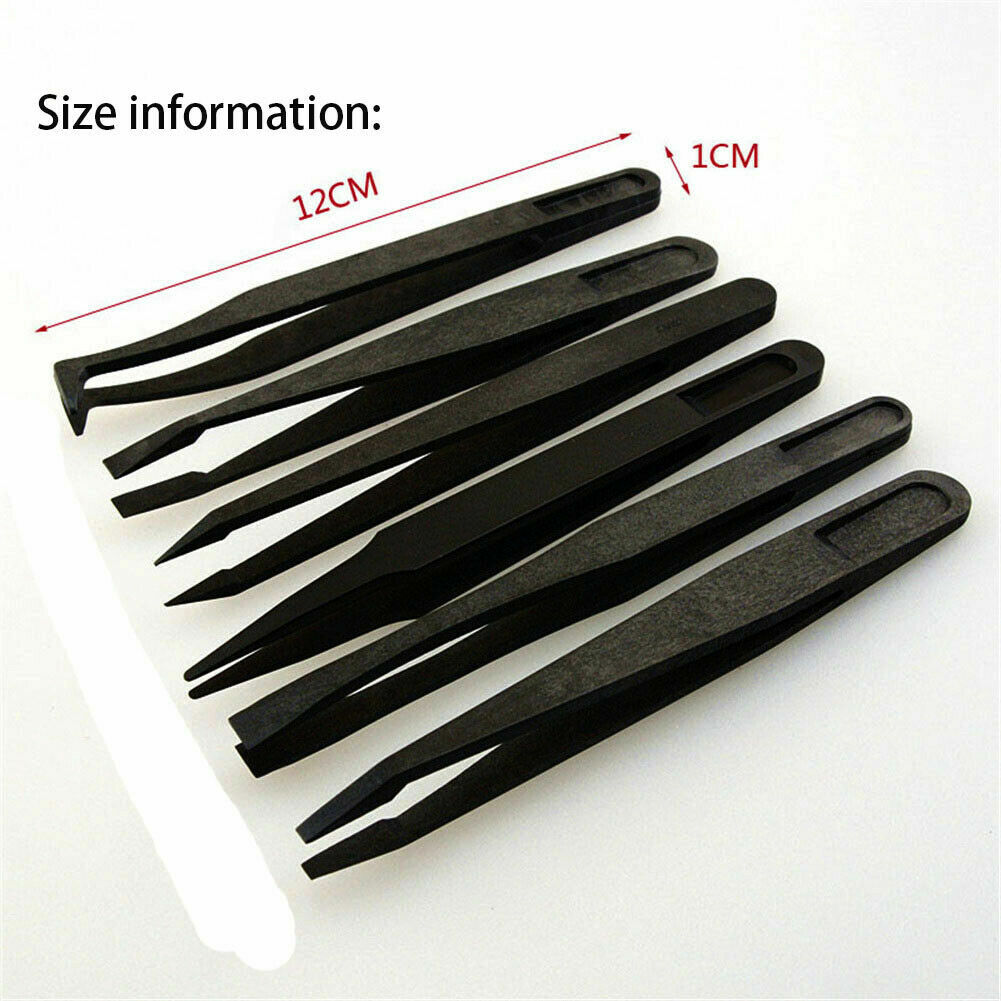 Antistatic Plastic Tweezers Set Heat Resistant Tweezer for Earmold Lab for IEM