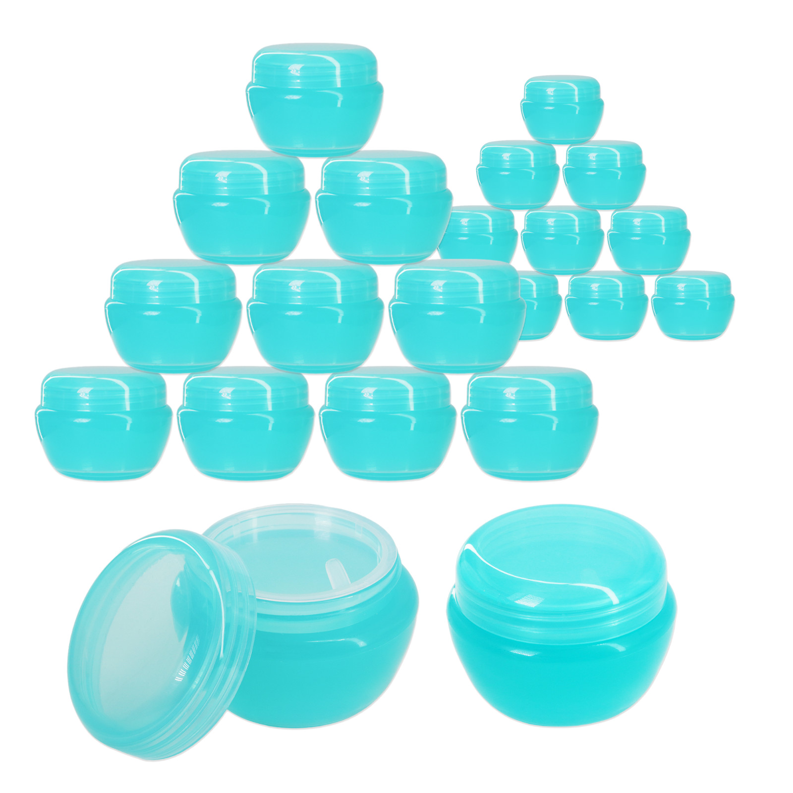 Beauticom® (24 Pieces) 30G/30ML High Quality Teal OV Container Jars