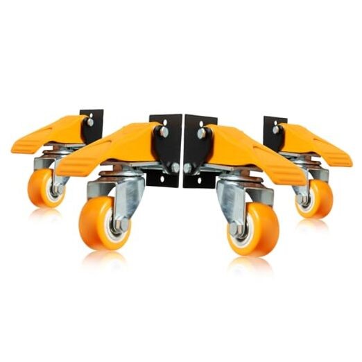 Workbench Caster Kit – Set of 4 Retractable Stepdown Wheels, 600 lb 2-1/2"