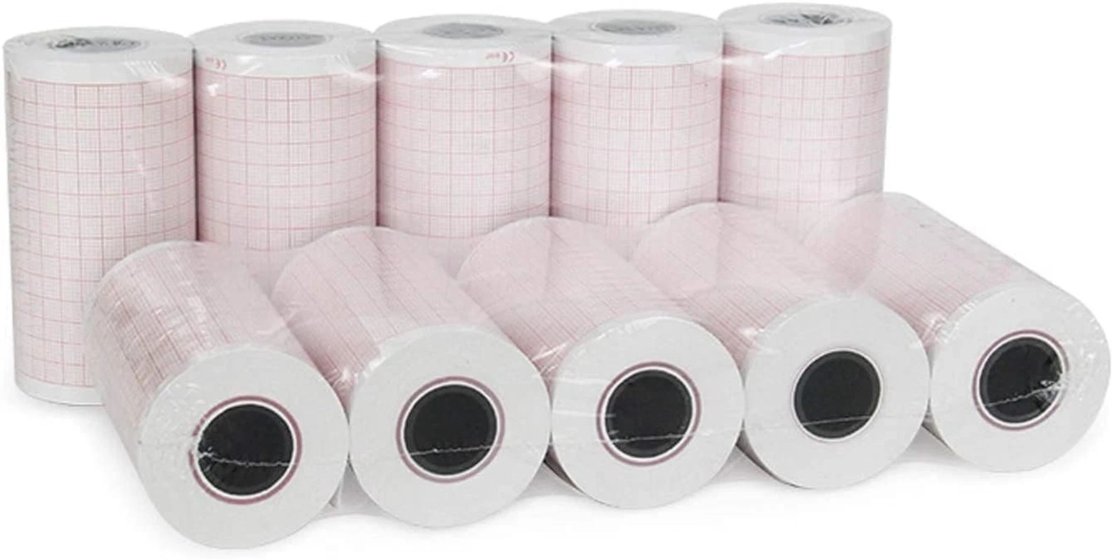 Papel Ecg Premium 10 Rollos 80Mm X 20M Para Maquinas De 3 Canales