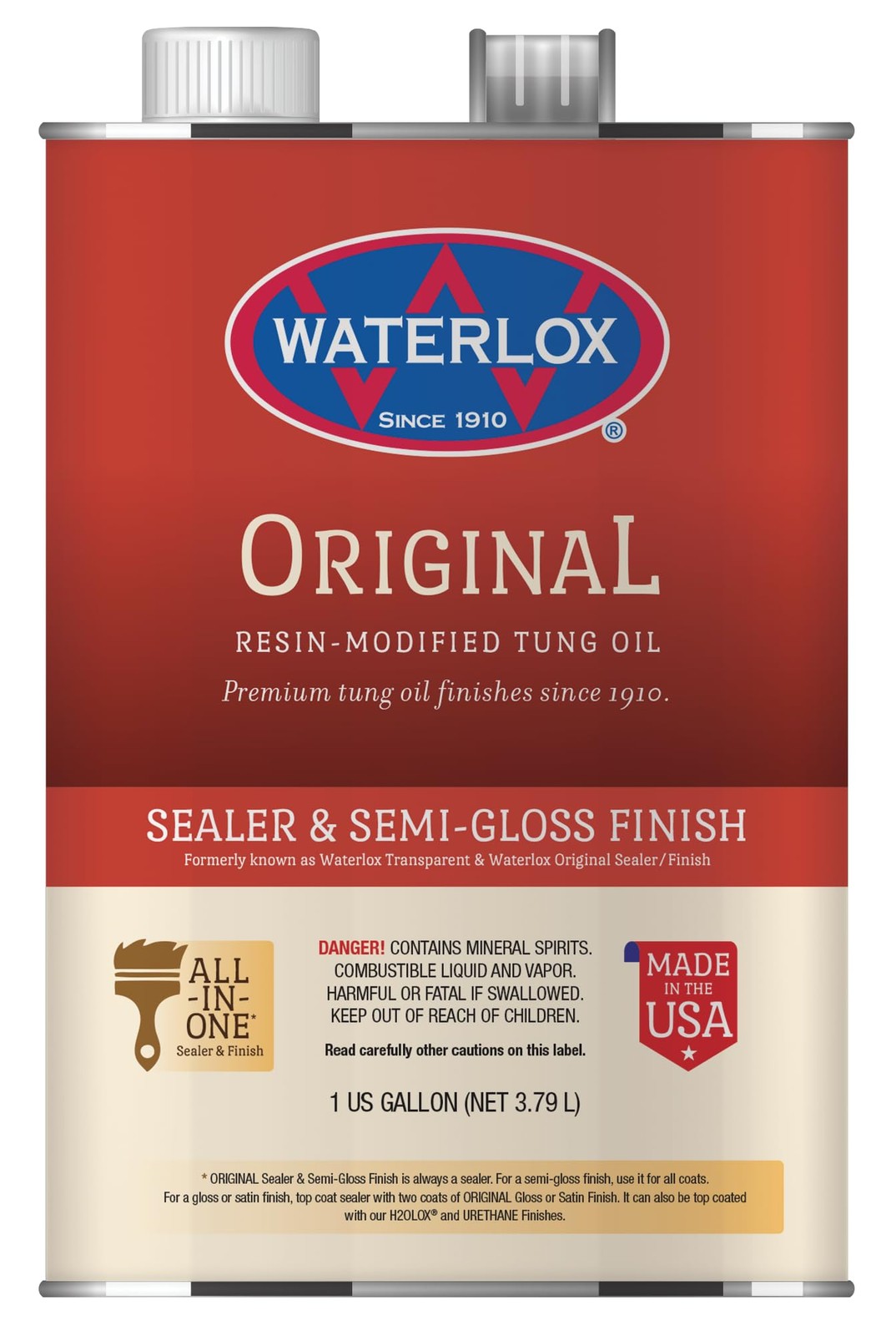 Waterlox 5284GL Household Varnish Gallon Clear Waterproof Finish 1910 Original