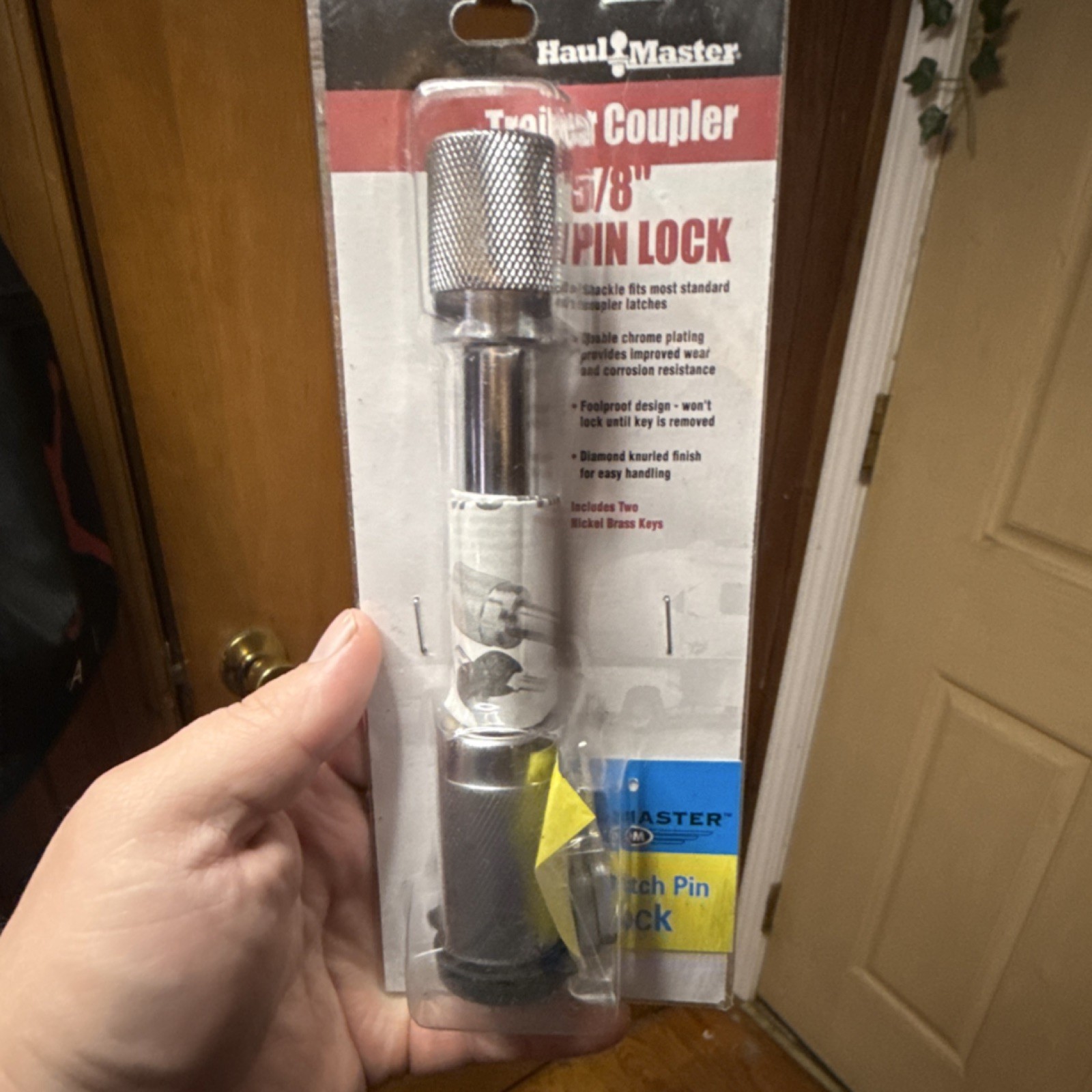 Haul-Master 5/8 In. Trailer Coupler Pin Lock With 2 Keys
